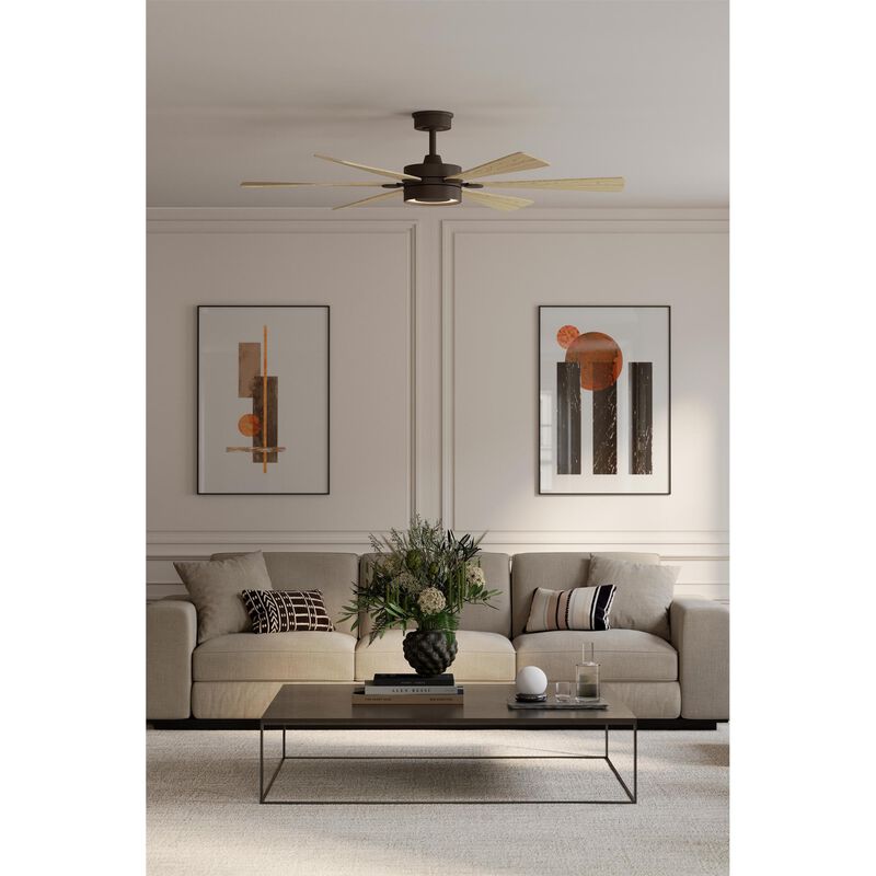 Brenix 60 Inch Ceiling Fan with Light Kit by Minka Aire