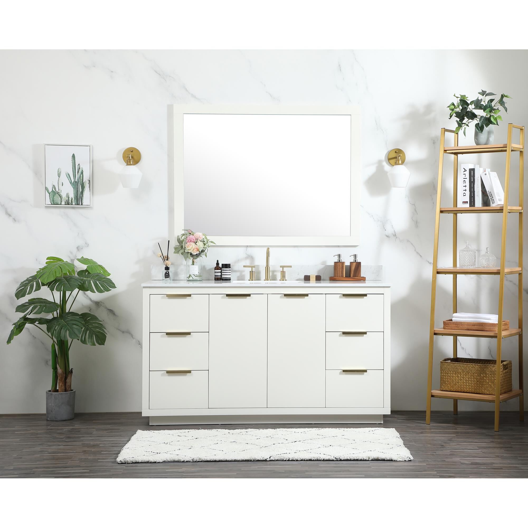 Shown in White finish