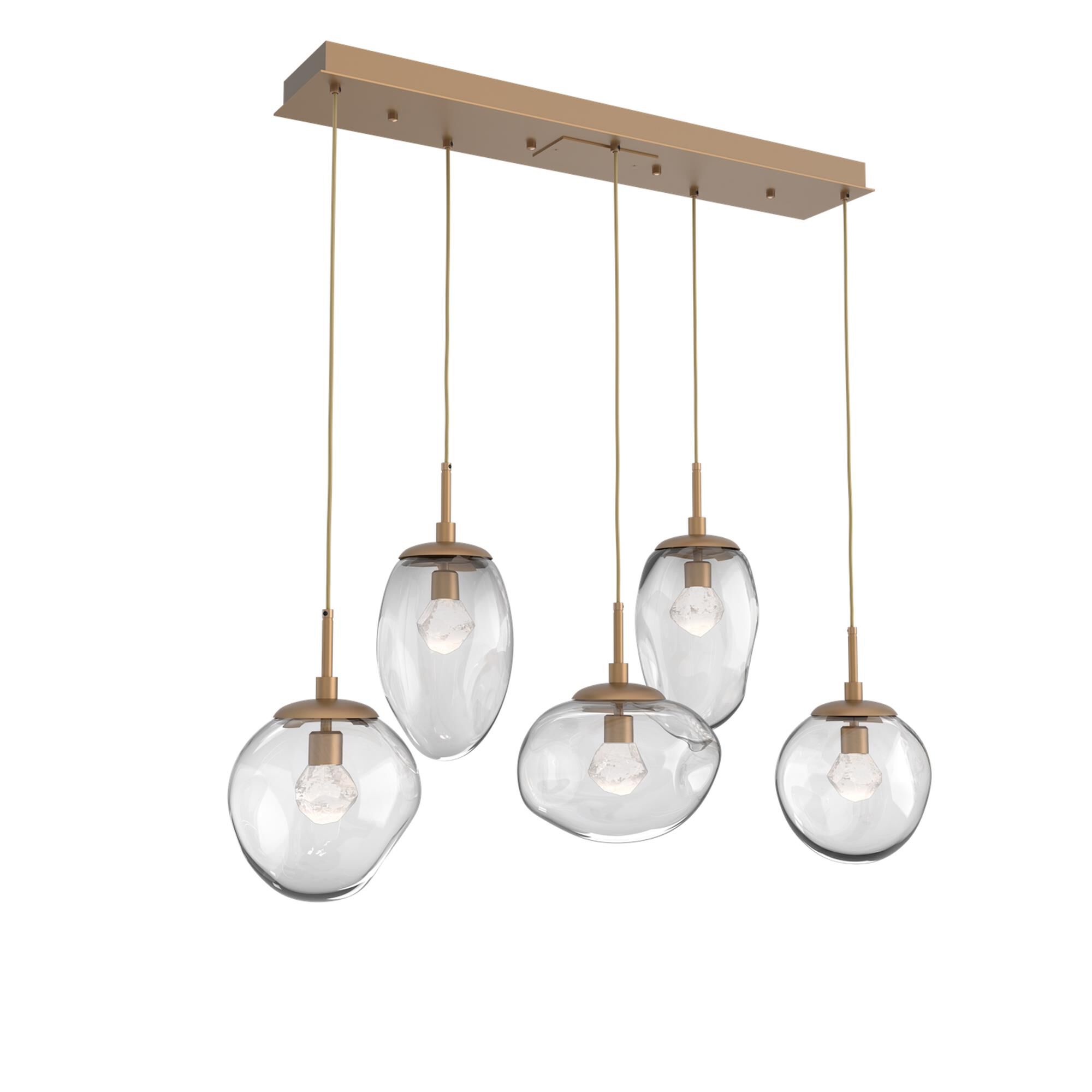 Shown in Novel Brass finish and Zircon Inner And Clear Outer glass