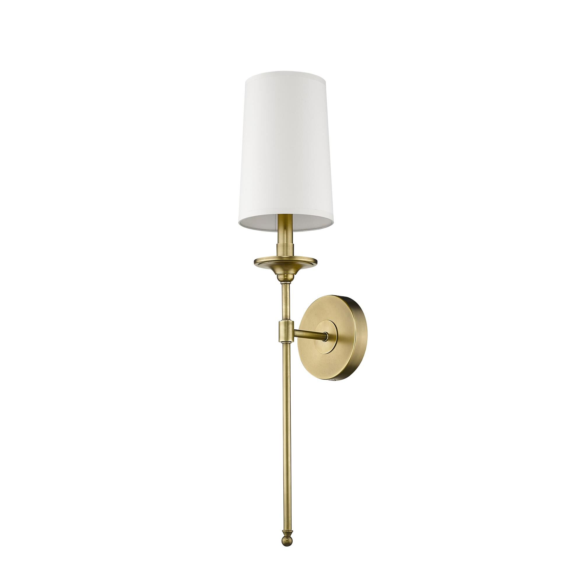 Shown in Rubbed Brass finish and Parchment Paper glass and Parchment Paper shade