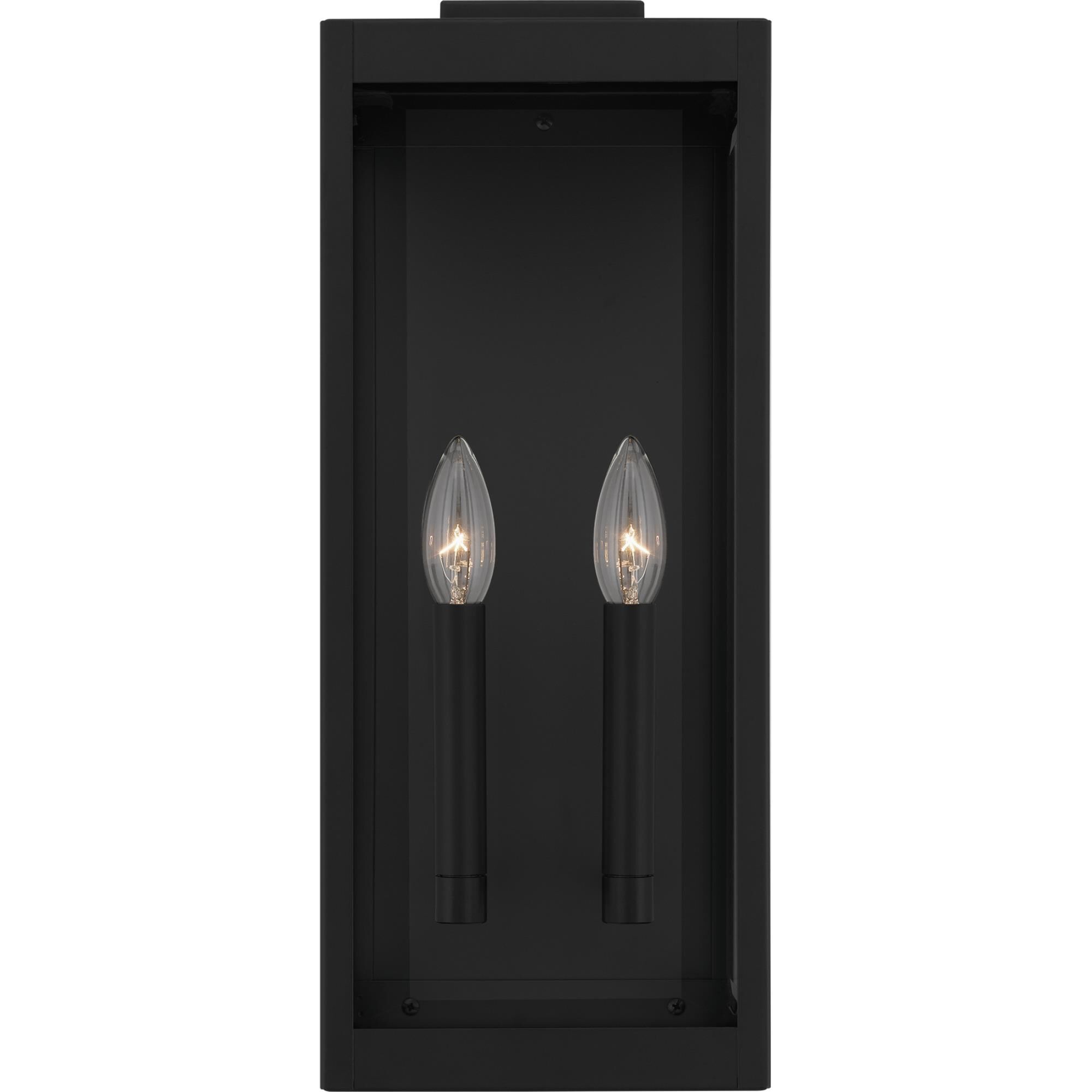 Shown in Earth Black finish and Clear Beveled Glass shade