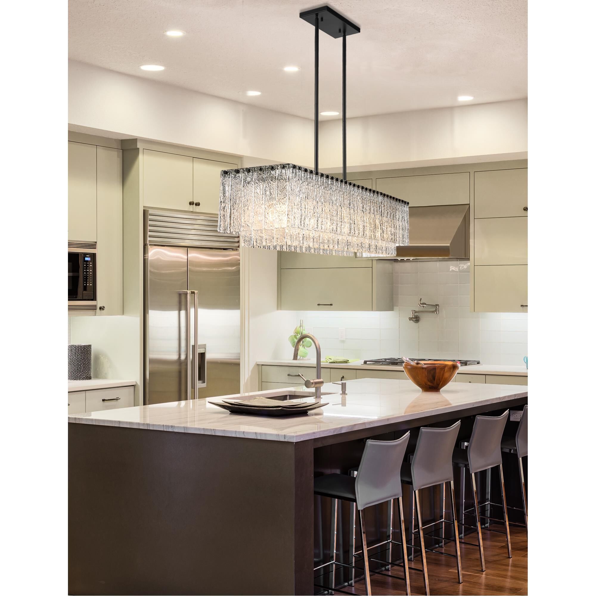 Glacier 53 Inch 7 Light Linear Suspension Light by Z-Lite