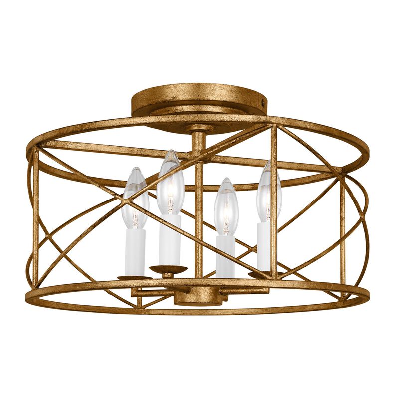 Chapman & Myers Beatrix 15 Inch 4 Light Semi Flush Mount by Visual Comfort Studio