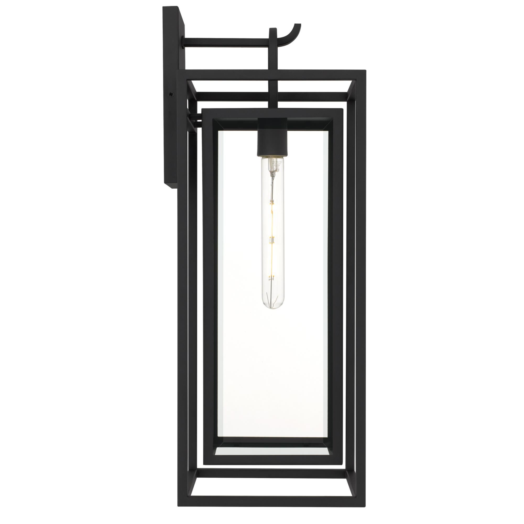 Shown in Matte Black finish and Clear Beveled Glass 0.62kg/Pc shade