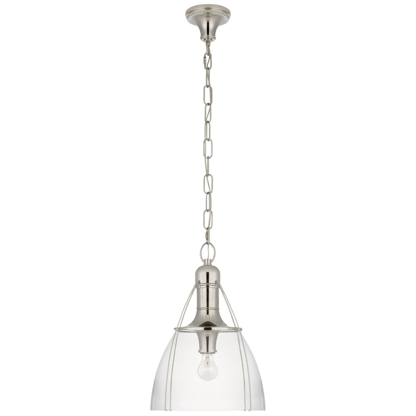 Shown in Polished Nickel finish and Clear glass and Clear Glass shade