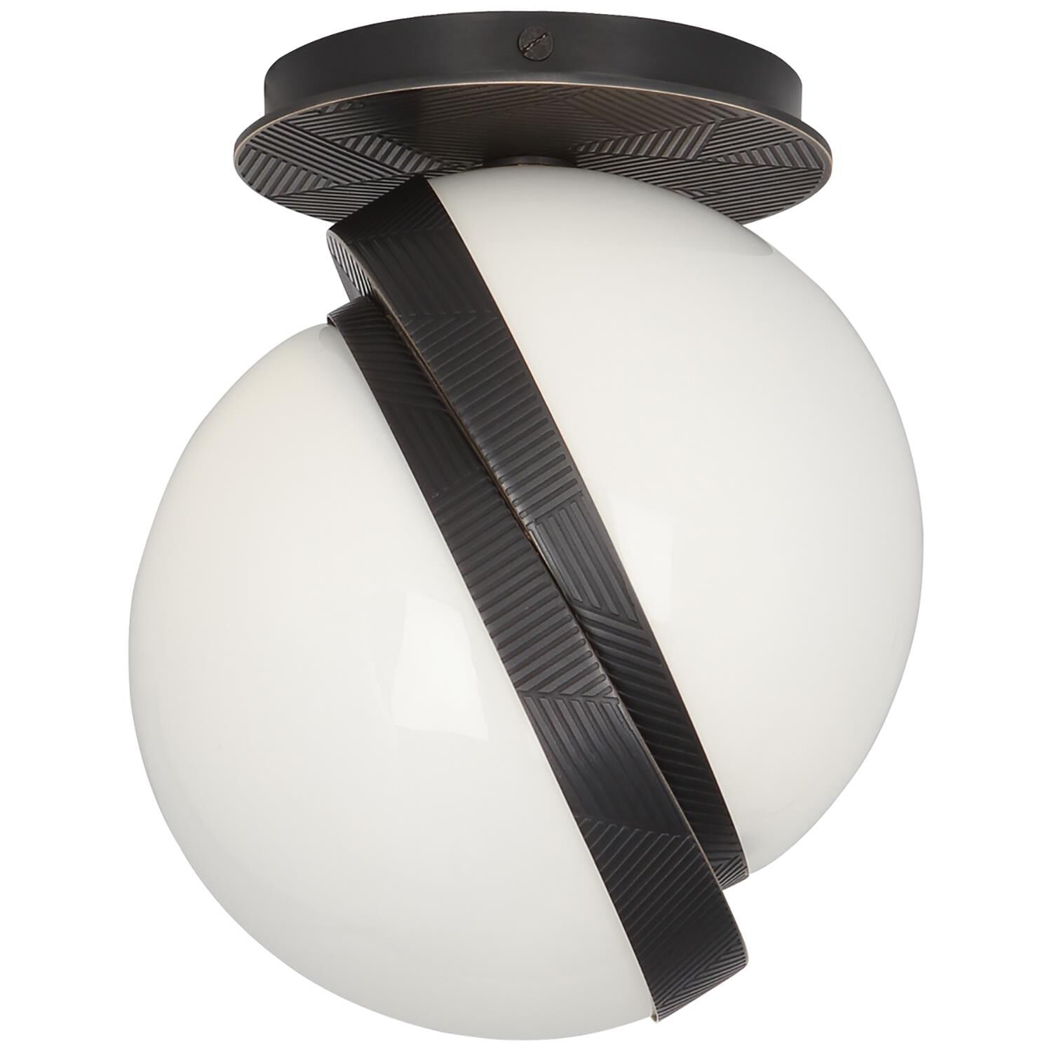 Michael Berman Brut 7 Inch 1 Light Semi Flush Mount by Robert Abbey