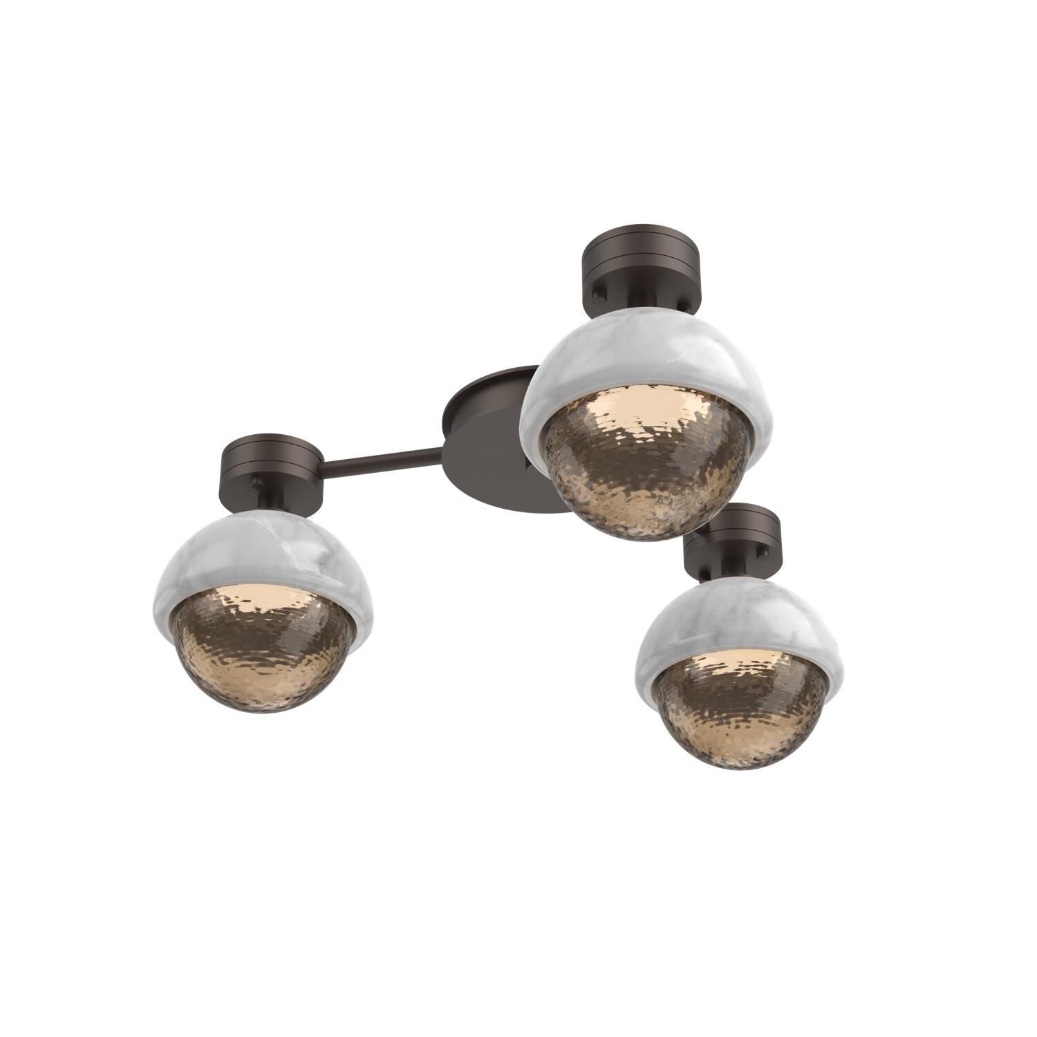 Shown in Flat Bronze finish and Bronze glass and White Marble accent