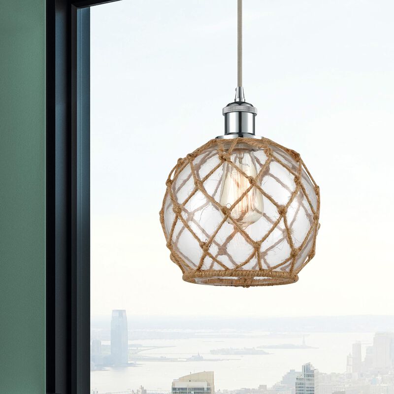 Innovations Lighting Bruno Marashlian Farmhouse Rope 8 Inch Mini Pendant