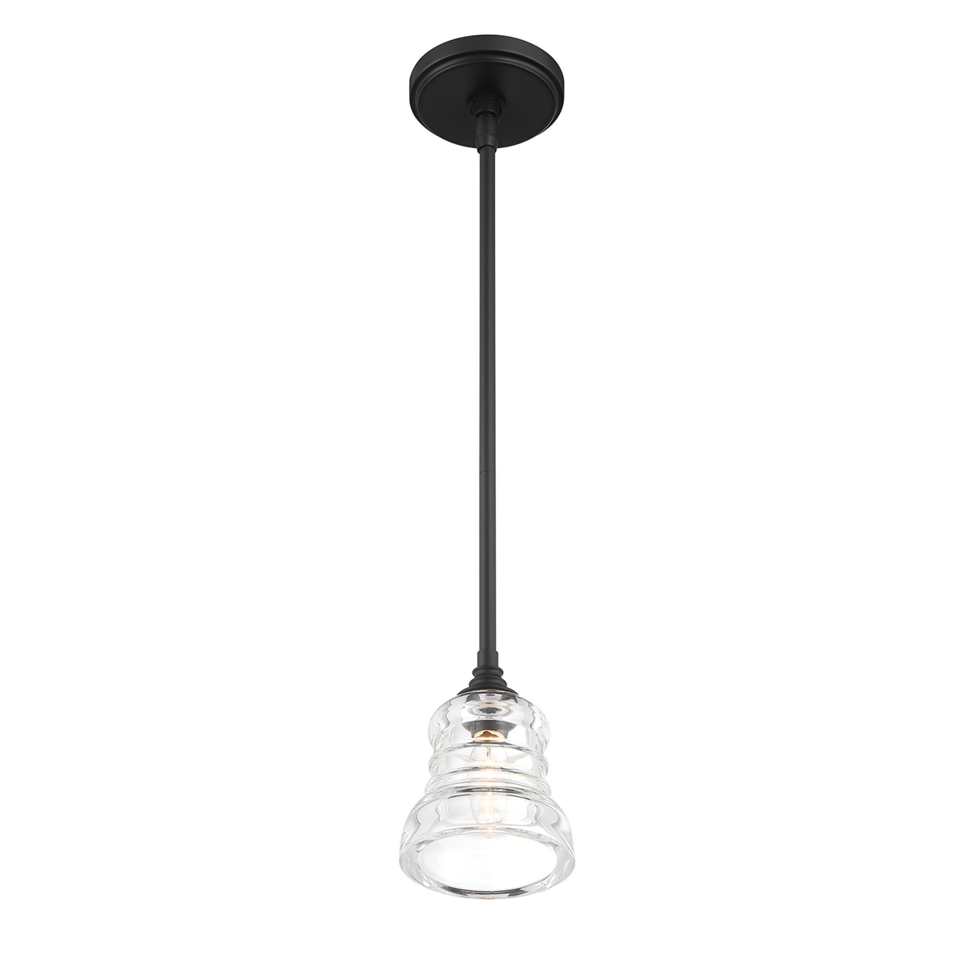 Shown in Matte Black finish and Clear glass