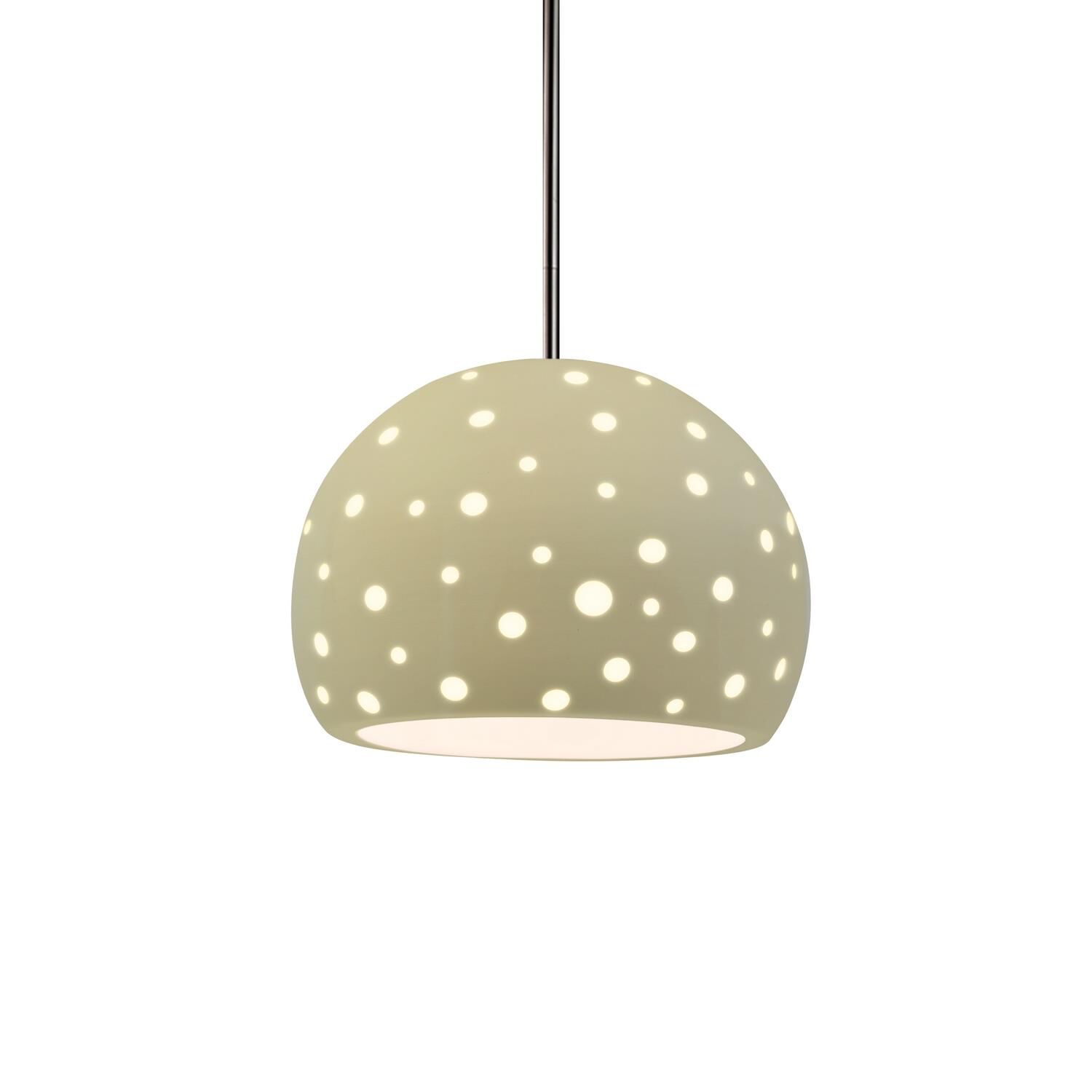 Perforated Globe 10 Inch Large Pendant by Justice Design Group