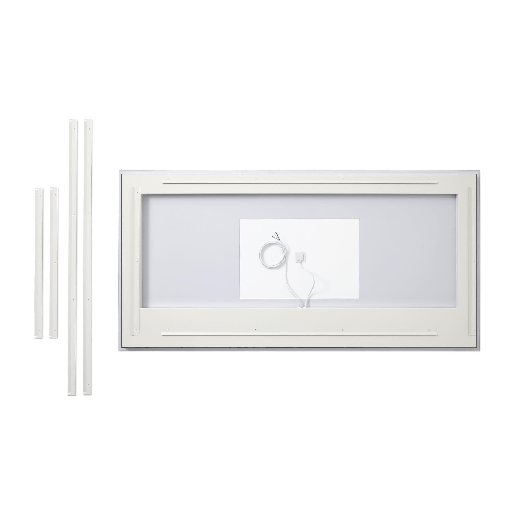 Shown in Might Bright White finish and Mirror Glass shade