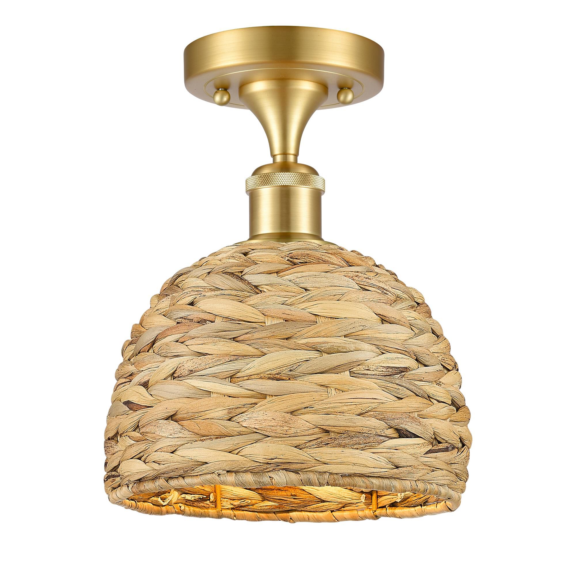 Shown in Satin Gold finish and Natural shade