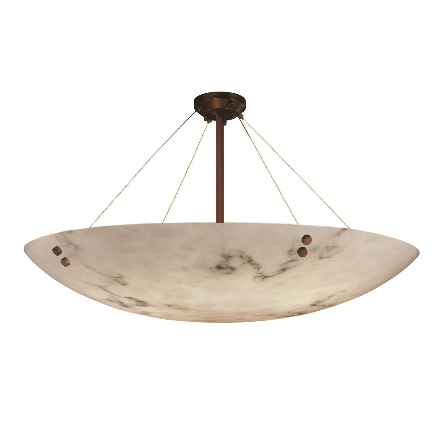 Lumenaria 63 Inch 12 Light Semi Flush Mount by Justice Design Group