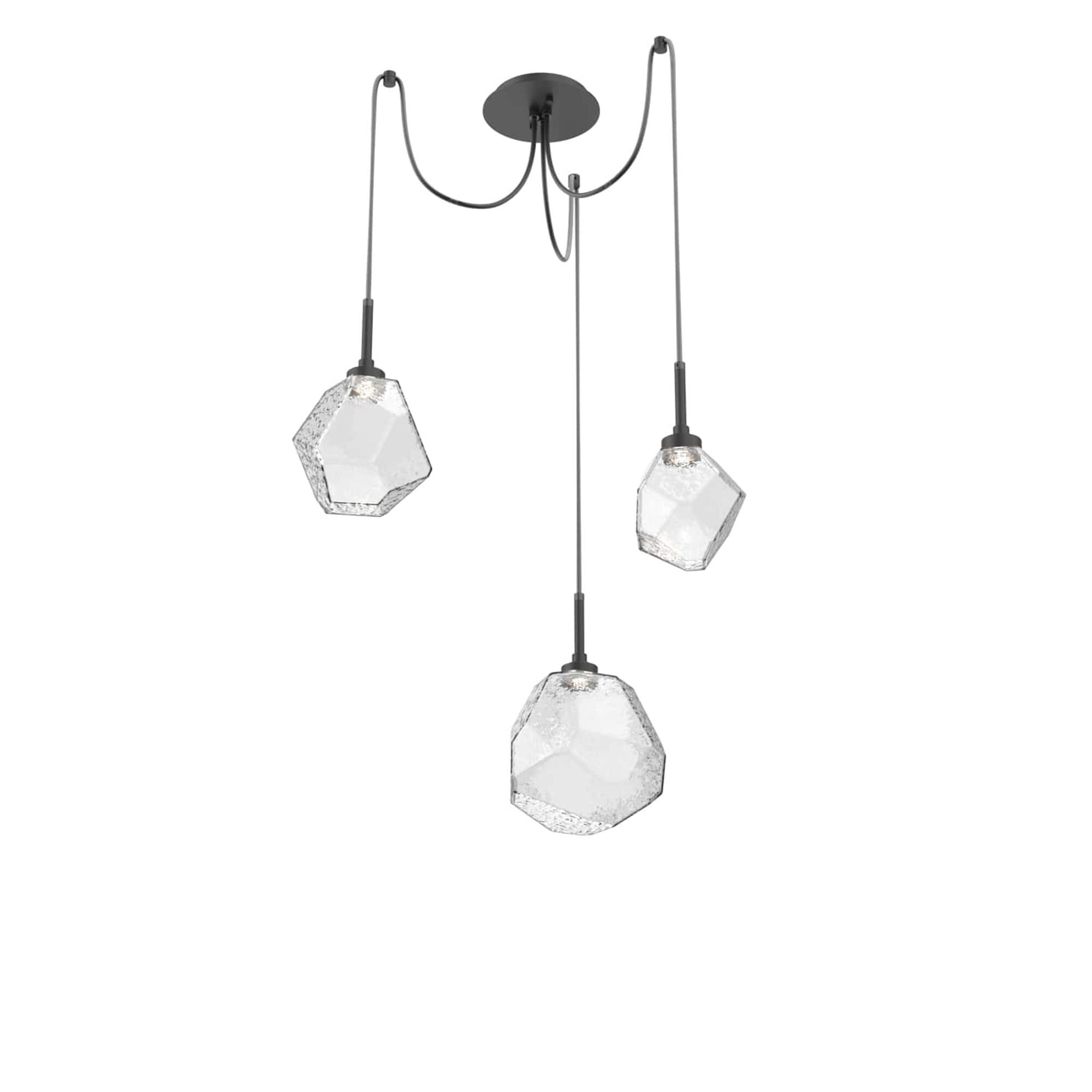 Shown in Matte Black finish and Clear glass