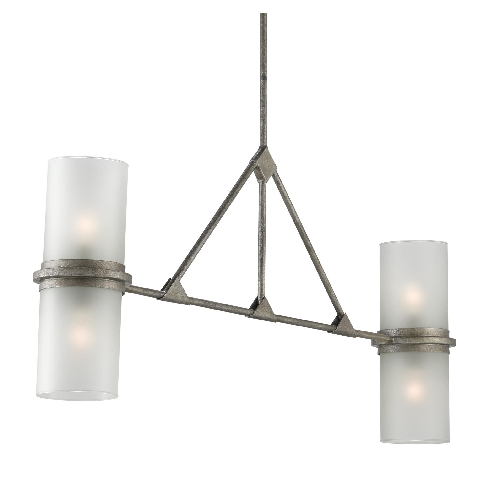 The Winterthur Collection Gidley 44 Inch 4 Light Linear Suspension Light by Currey and Company