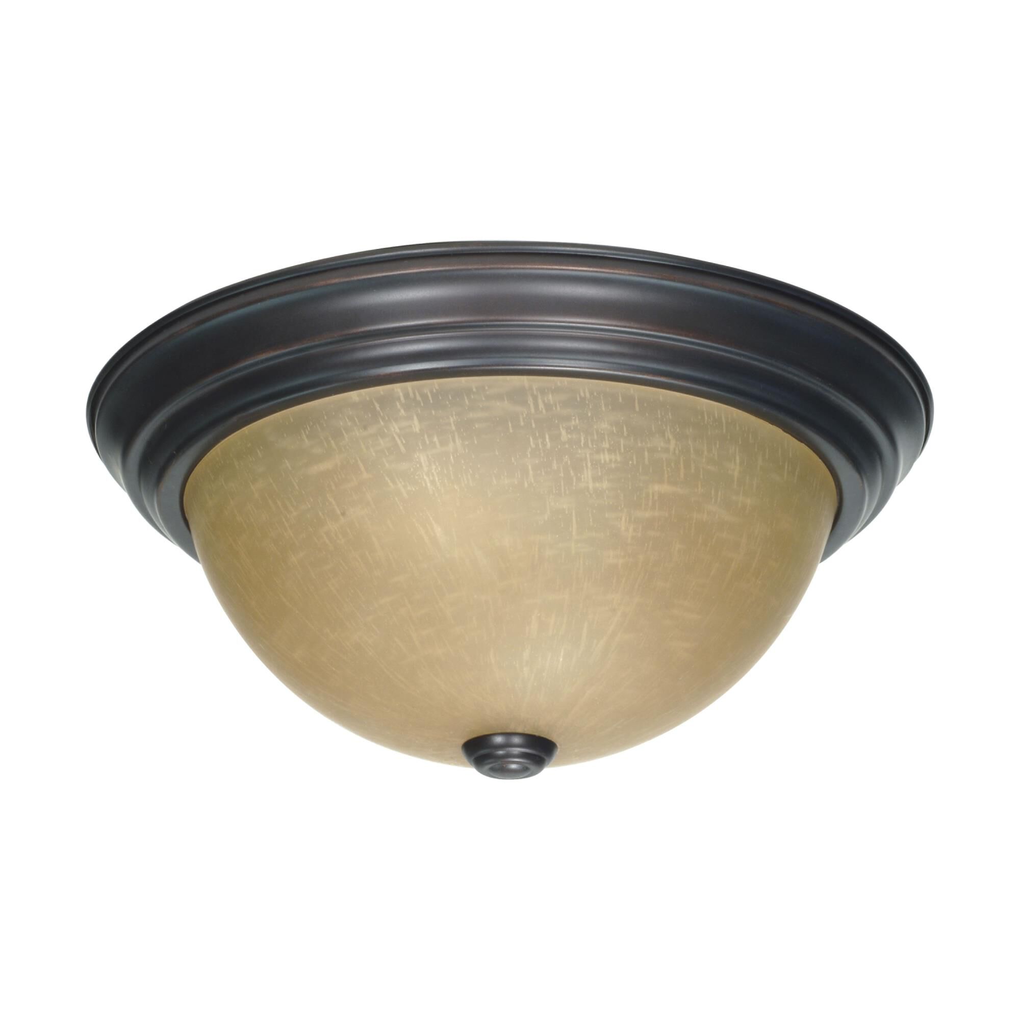Champagne Linen 13 Inch 2 Light Flush Mount by Nuvo Lighting
