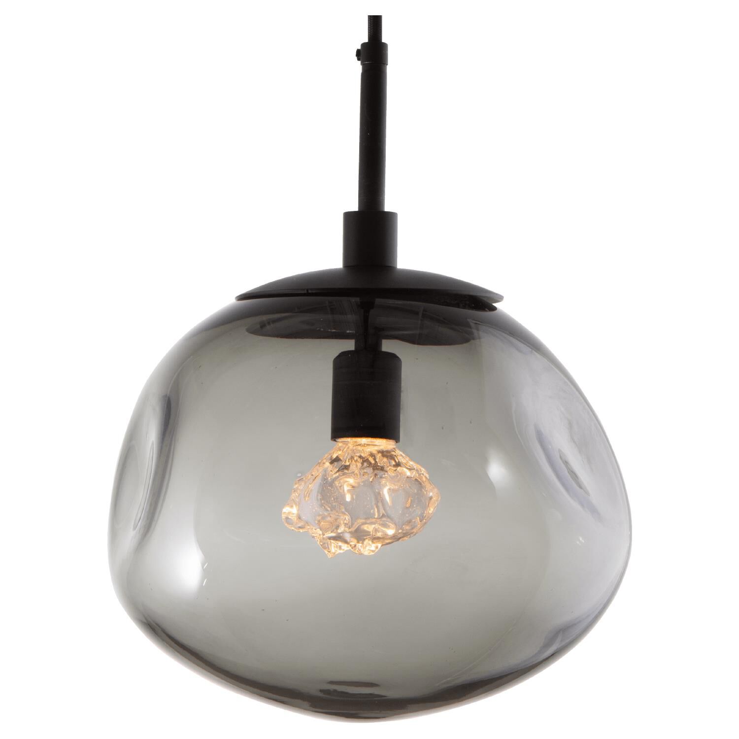 Shown in Matte Black finish and Floret Inner Smoke Outer glass