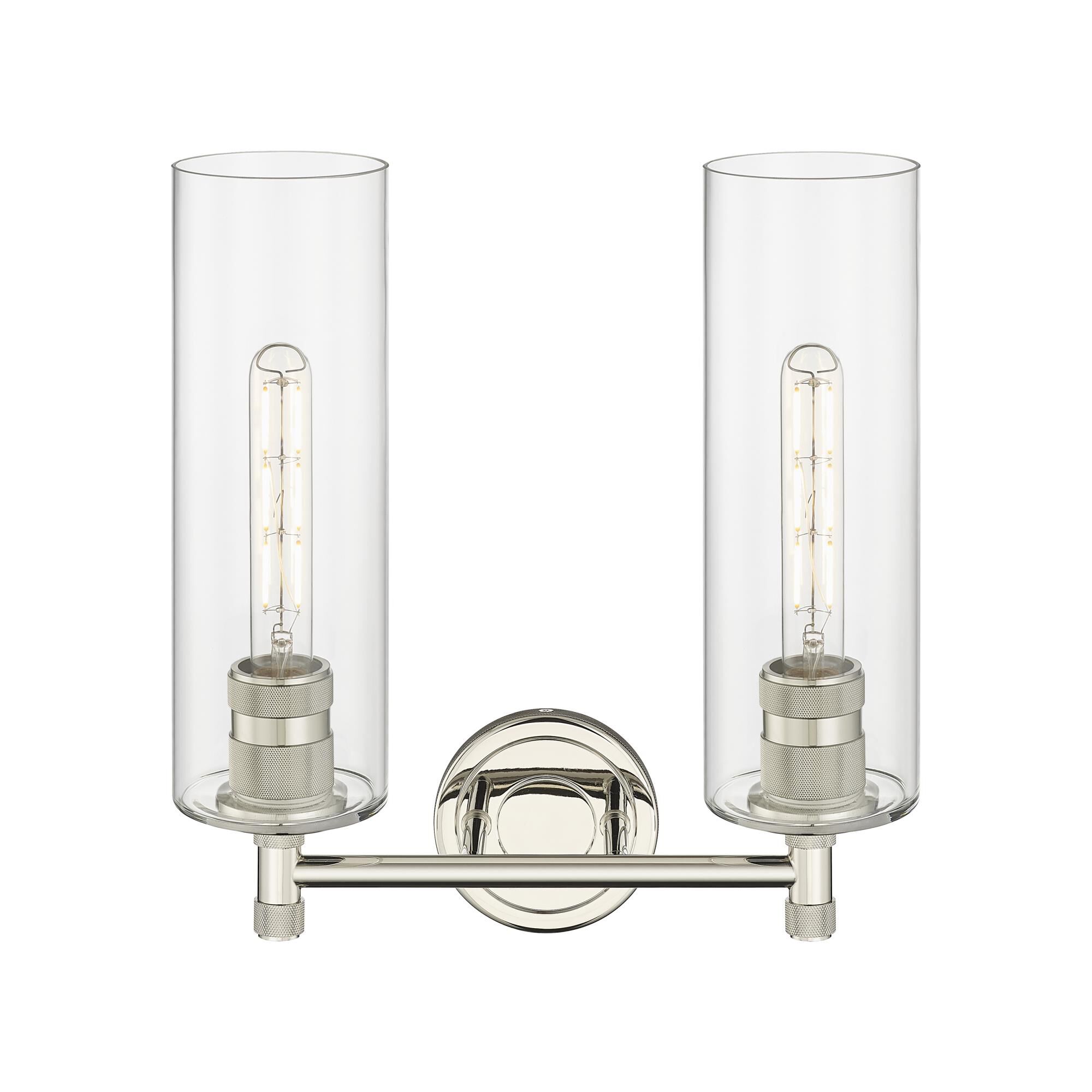 Shown in Polished Nickel finish and Clear glass