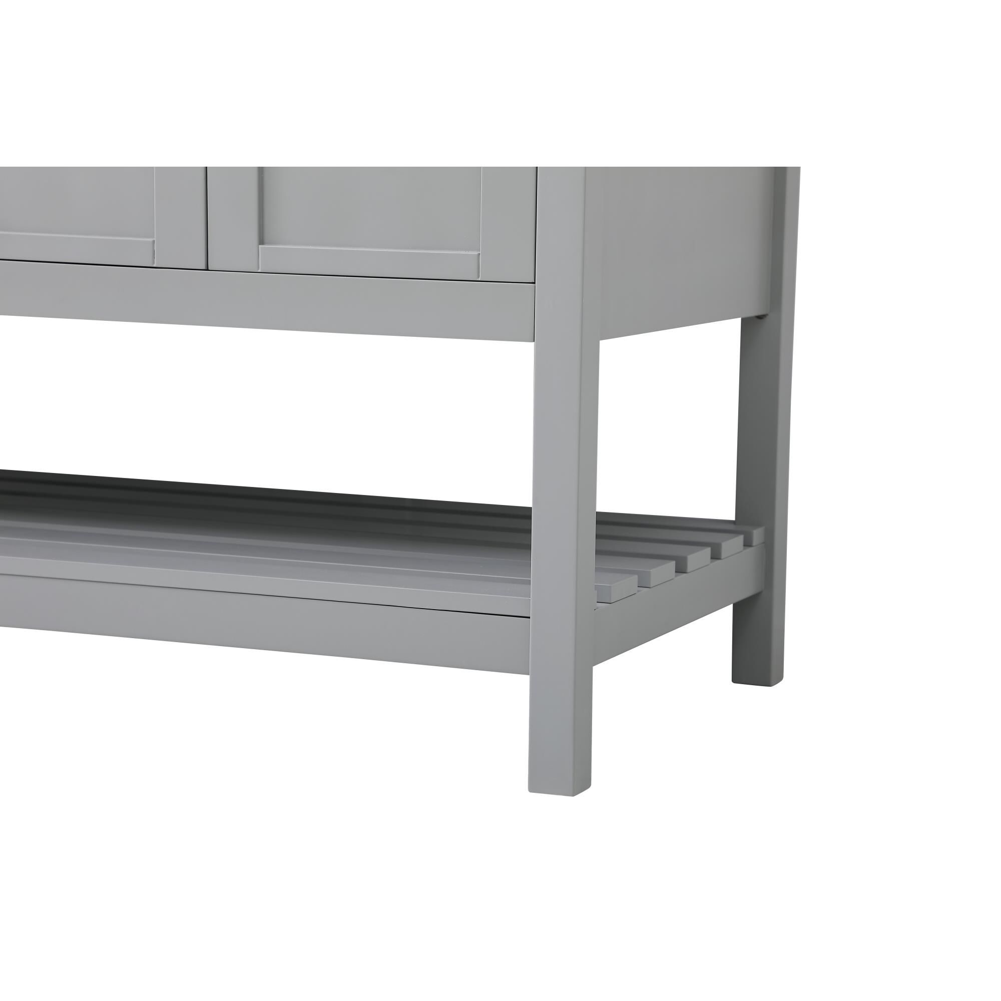 Shown in Gray And Brushed Nickel With Carrara White Marble finish