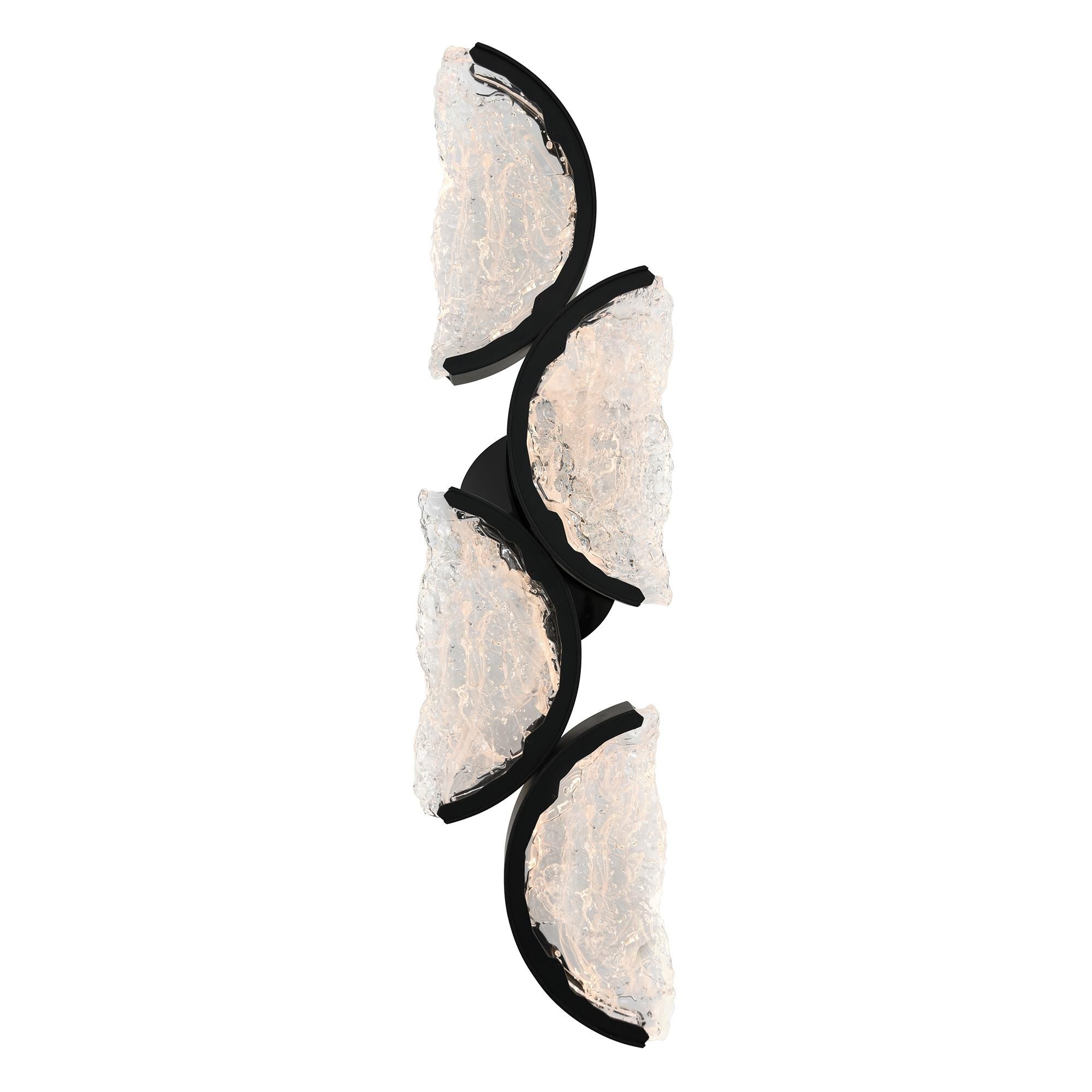 Shown in Black finish and Clear glass