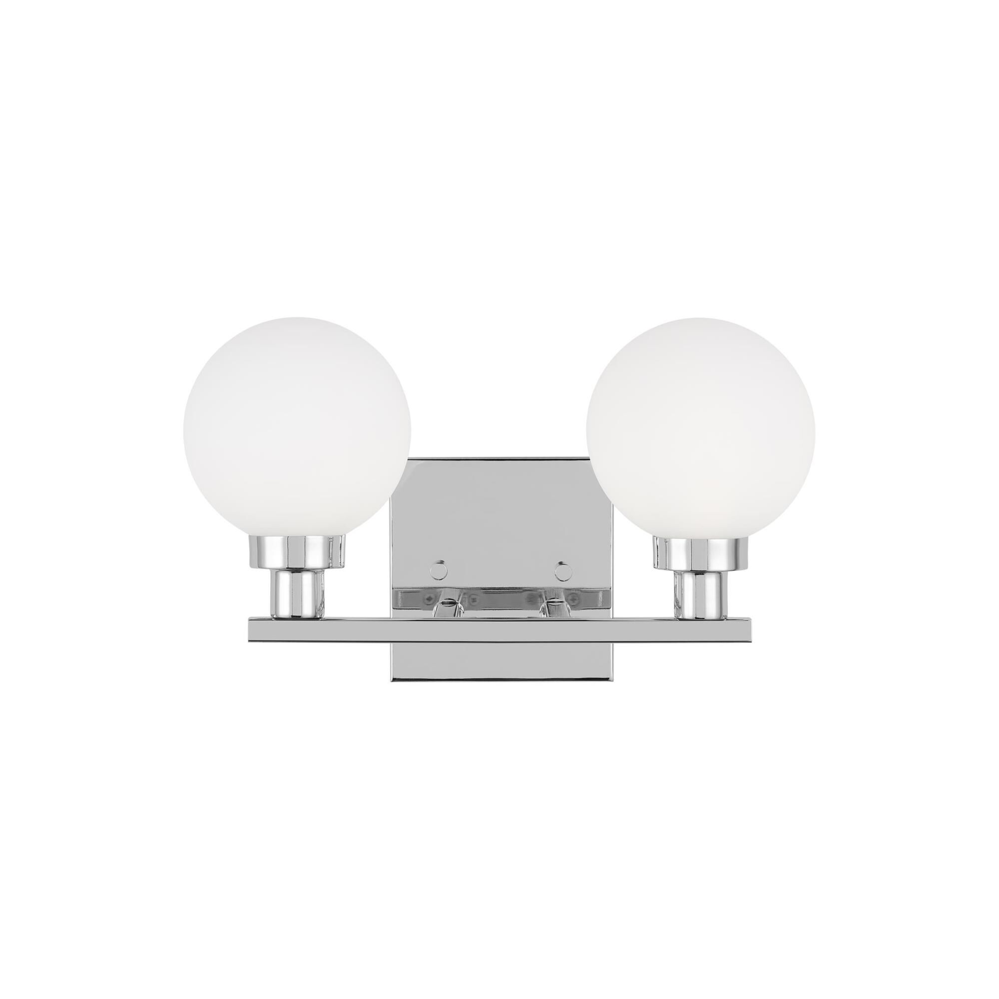 Shown in Chrome finish and Milk glass and Milk Glass s shade