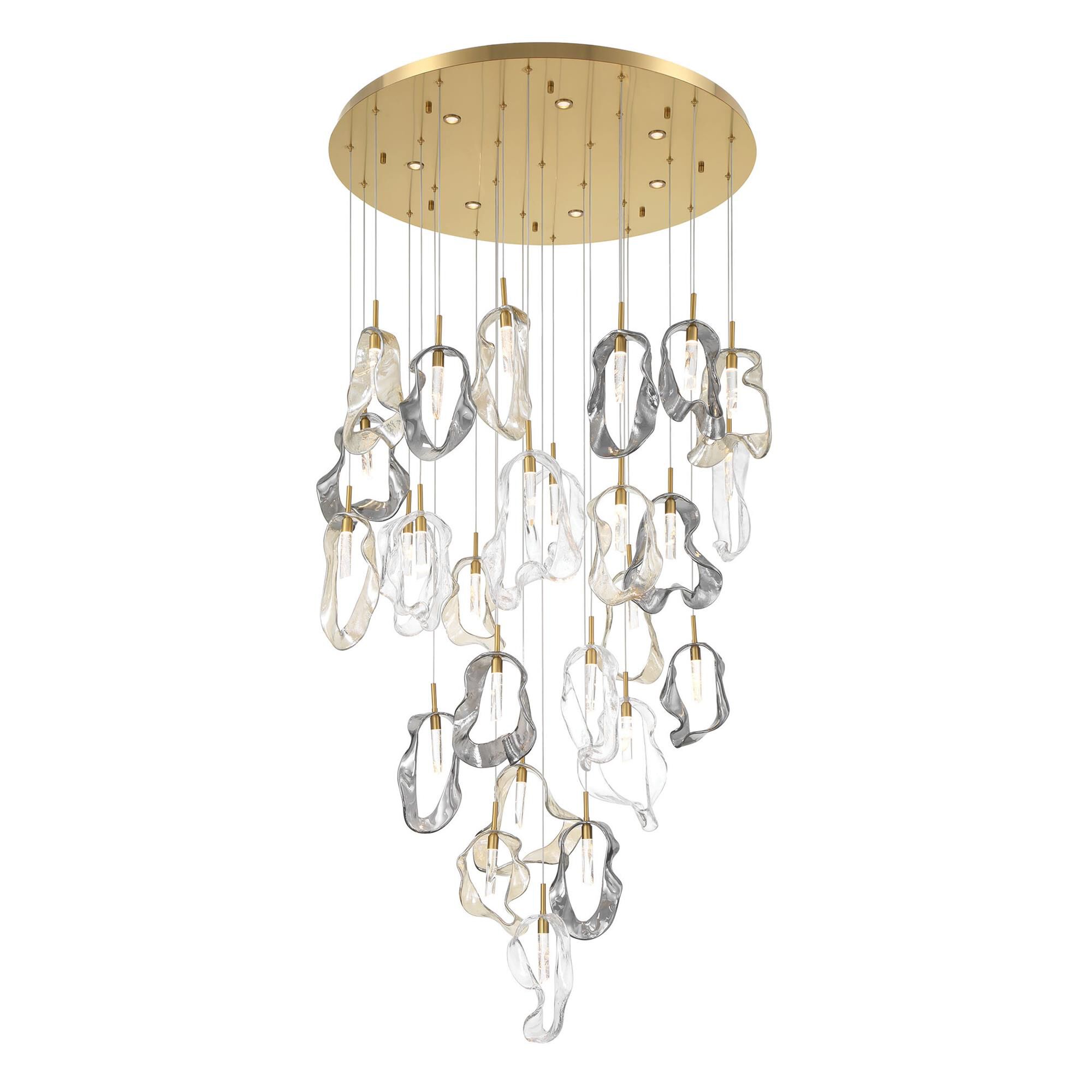 Shown in Gold finish and Mixed glass
