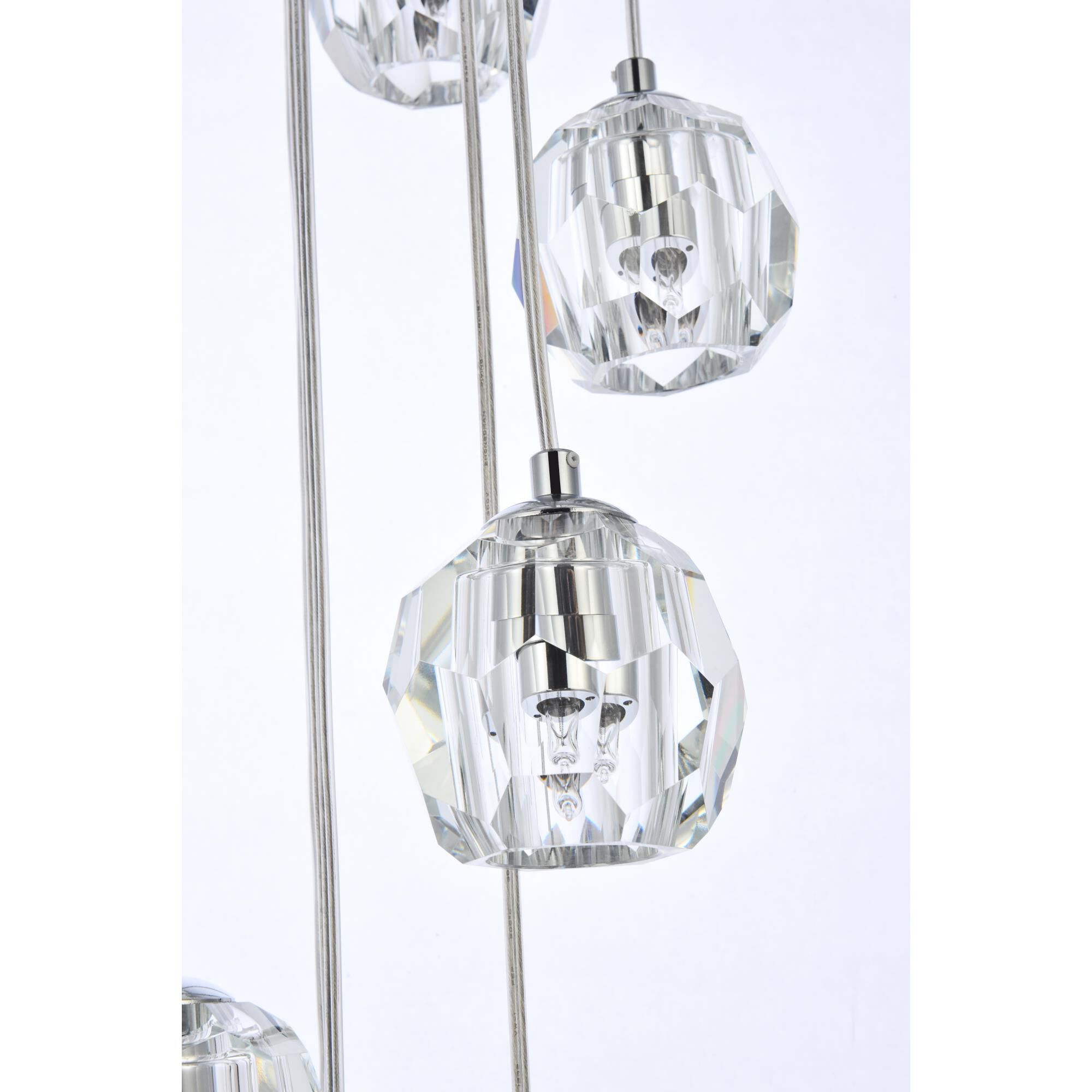 Eren 11 Inch 10 Light LED Multi Light Pendant by Elegant Lighting