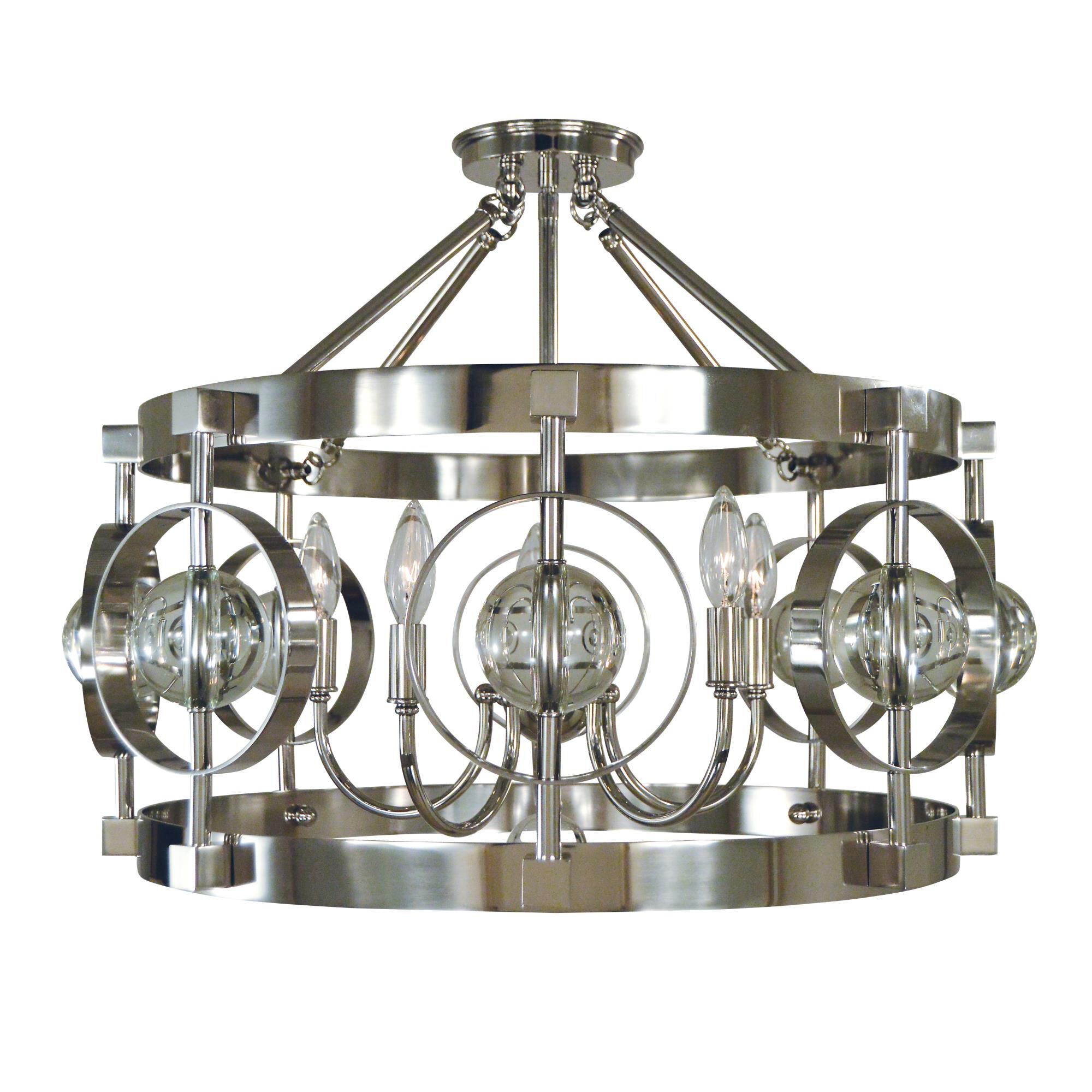 Ephemeris 22 Inch 5 Light LED Semi Flush Mount by Framburg