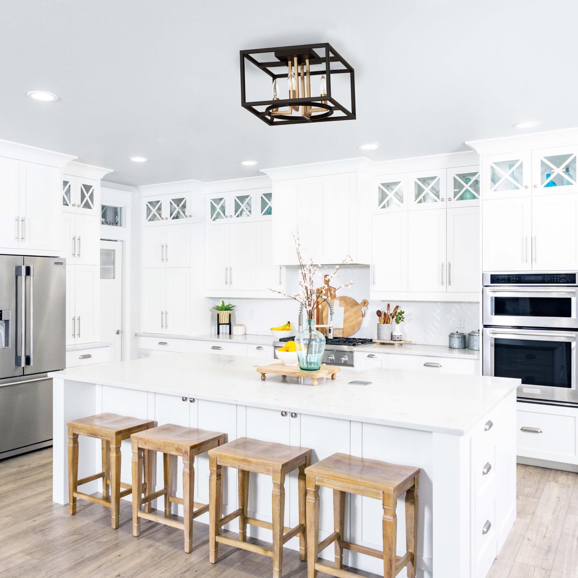 Shown in Black and Brushed Gold finish