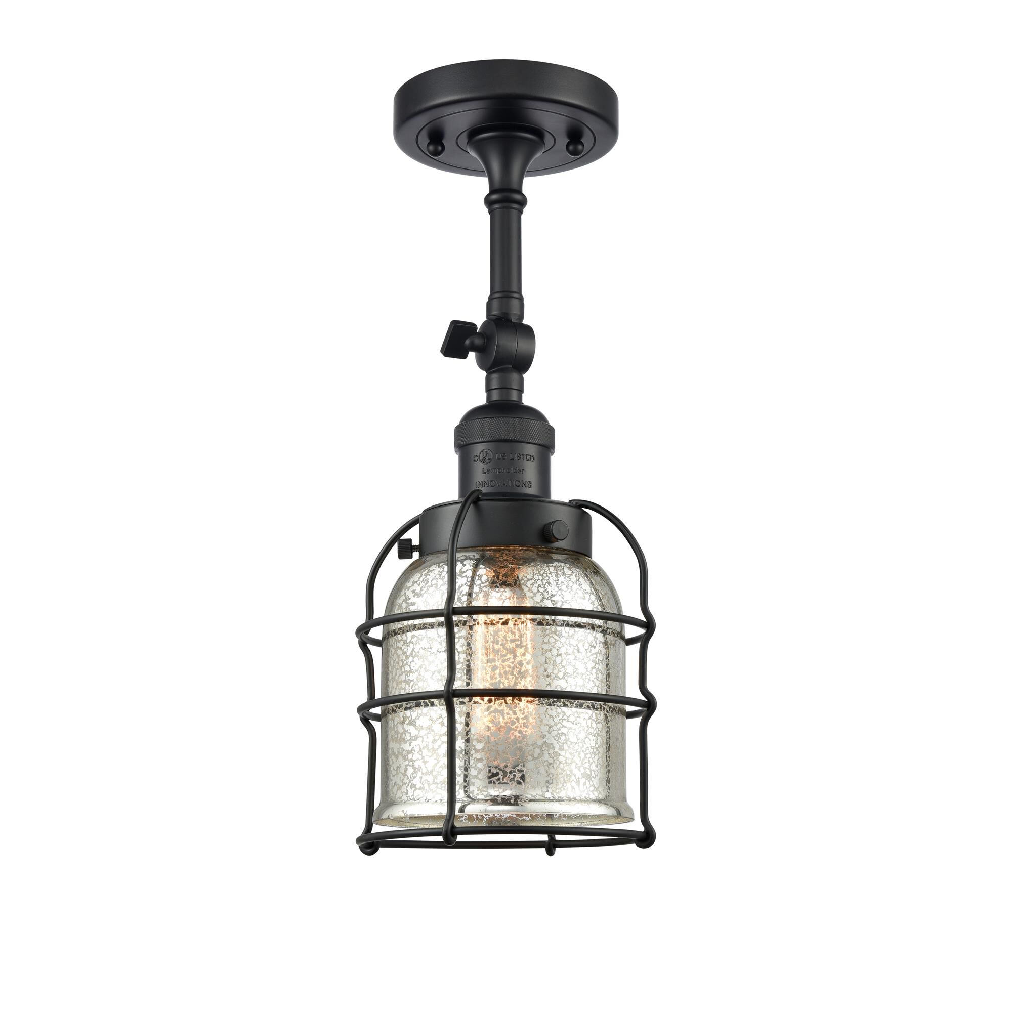 Bruno Marashlian Bell Cage 5 Inch 1 Light Semi Flush Mount by Innovations Lighting