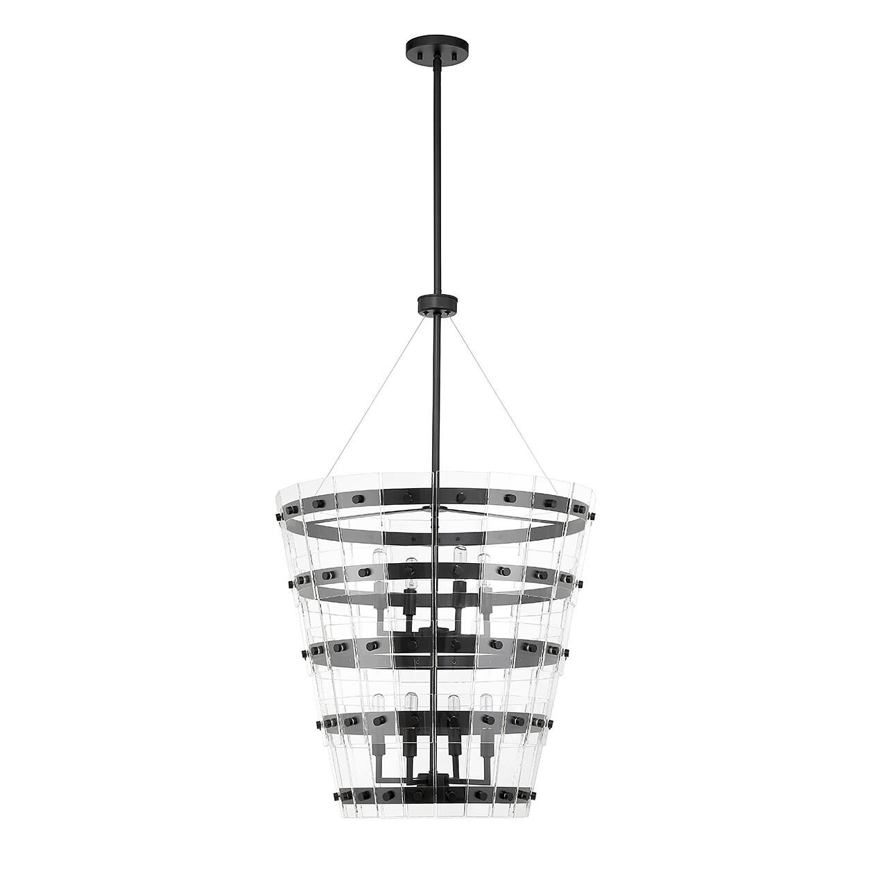 Shown in Matte Black finish and Clear glass