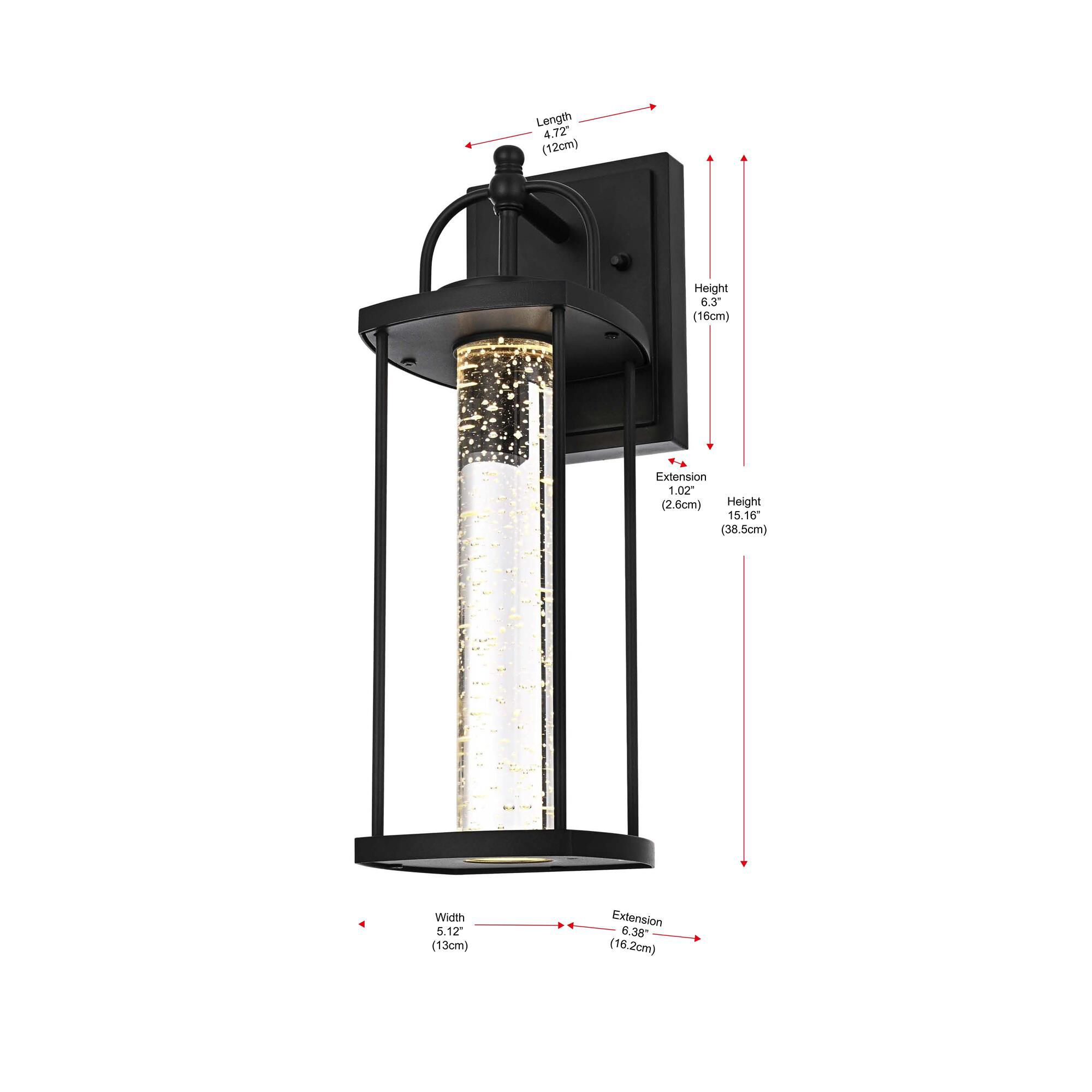 Shown in Black finish and Clear glass