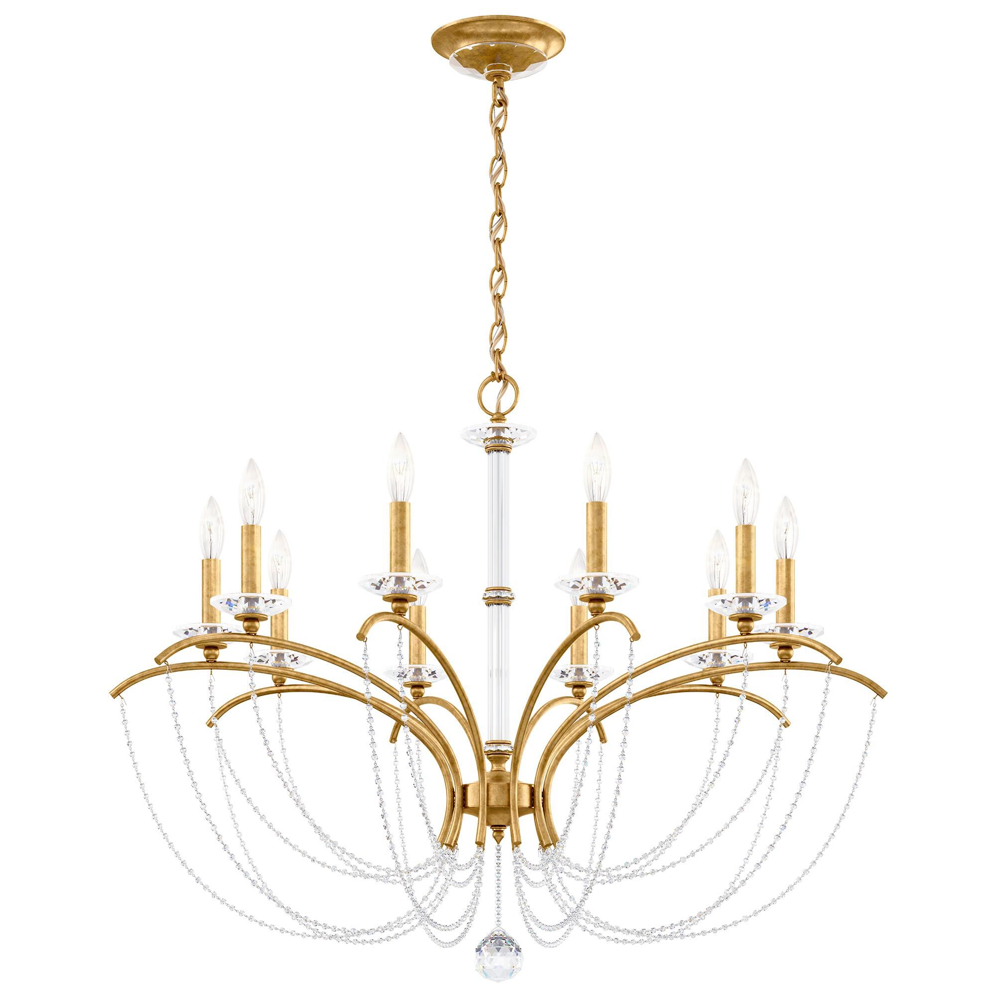 Shown in Heirloom Gold finish and Clear Optic crystal