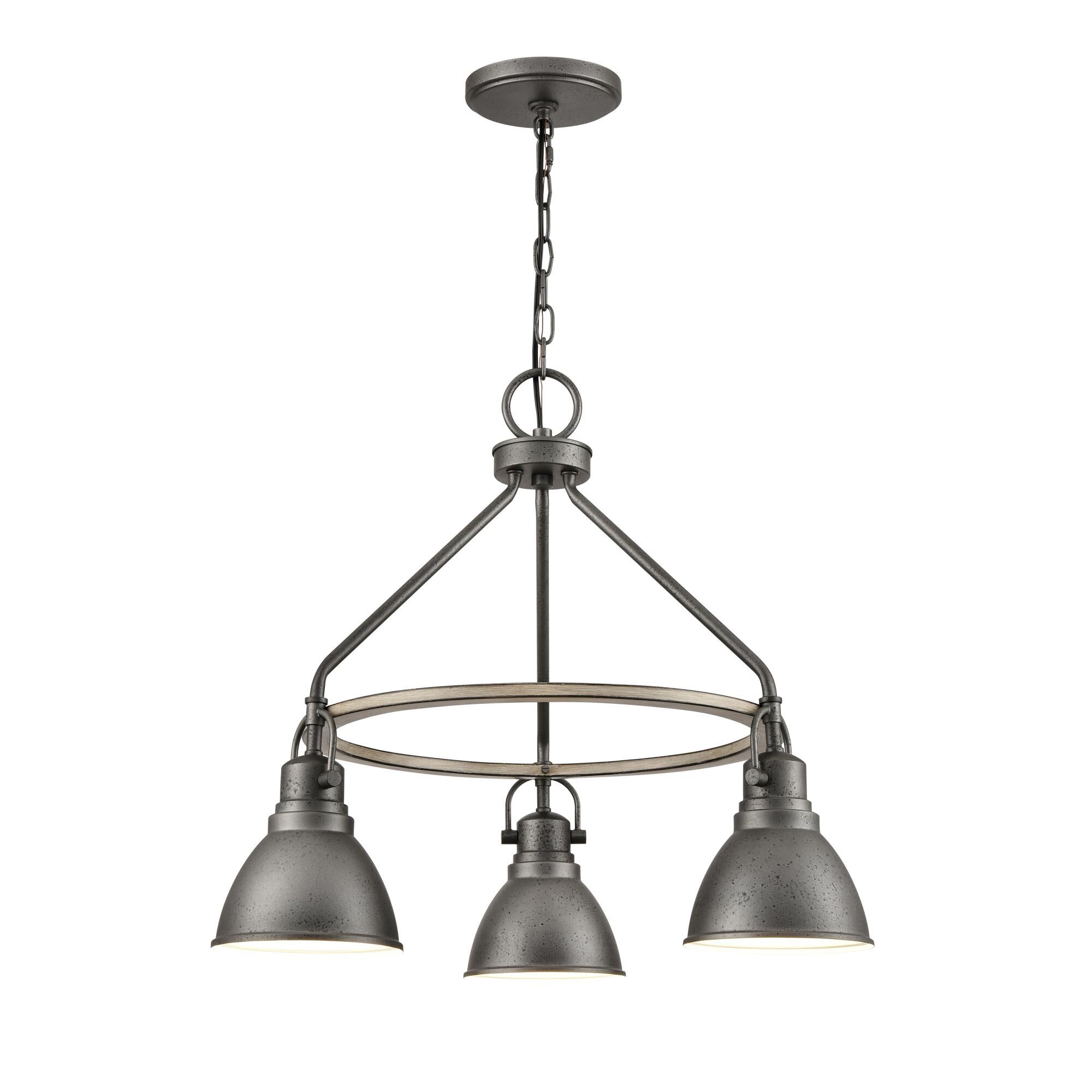 Shown in Gray finish and Iron Metal Shade glass and Bronze shade