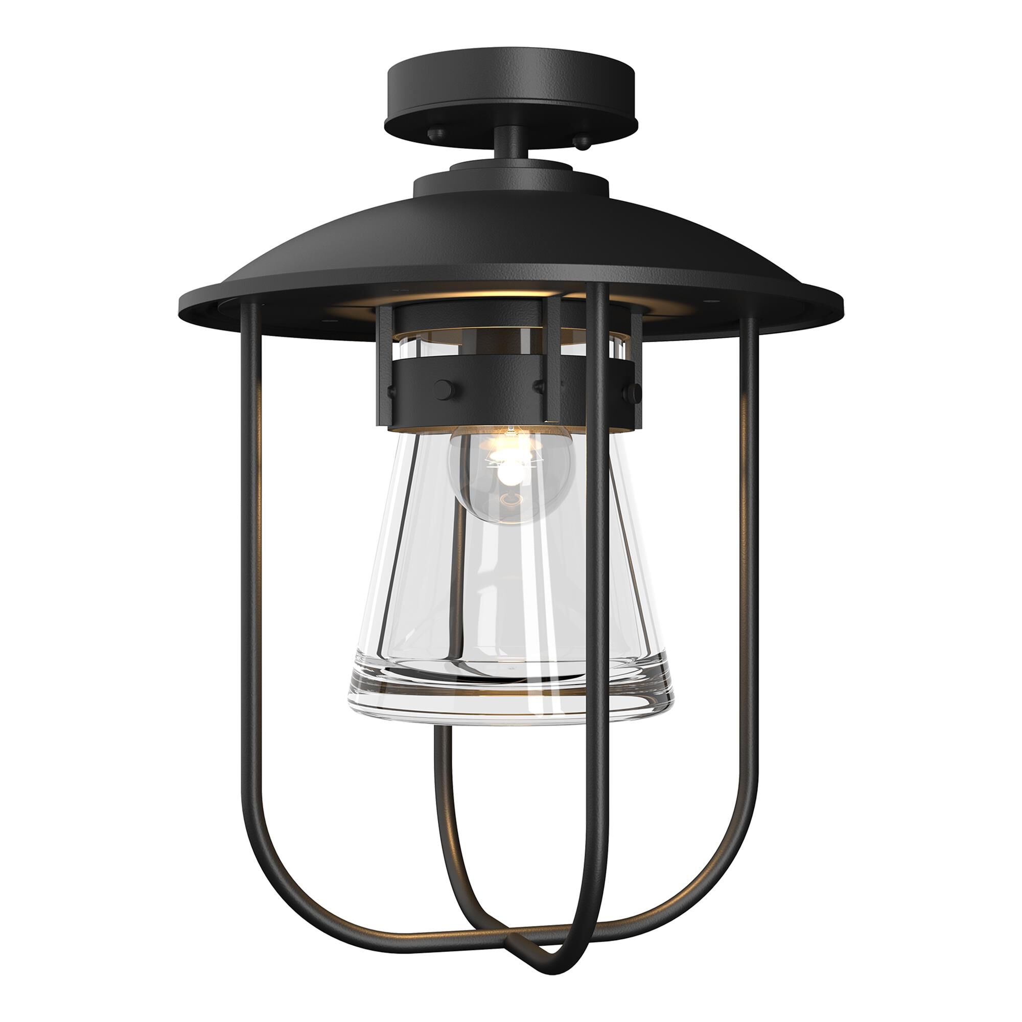 Shown in Black finish and Clear  glass