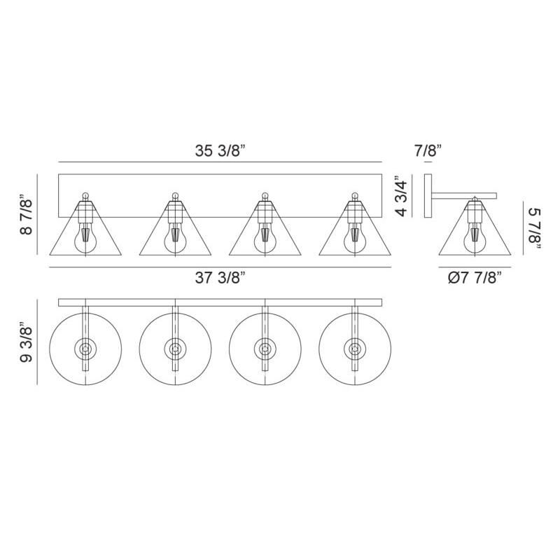 Bliss 37 Inch Wall Sconce by Matteo Lighting