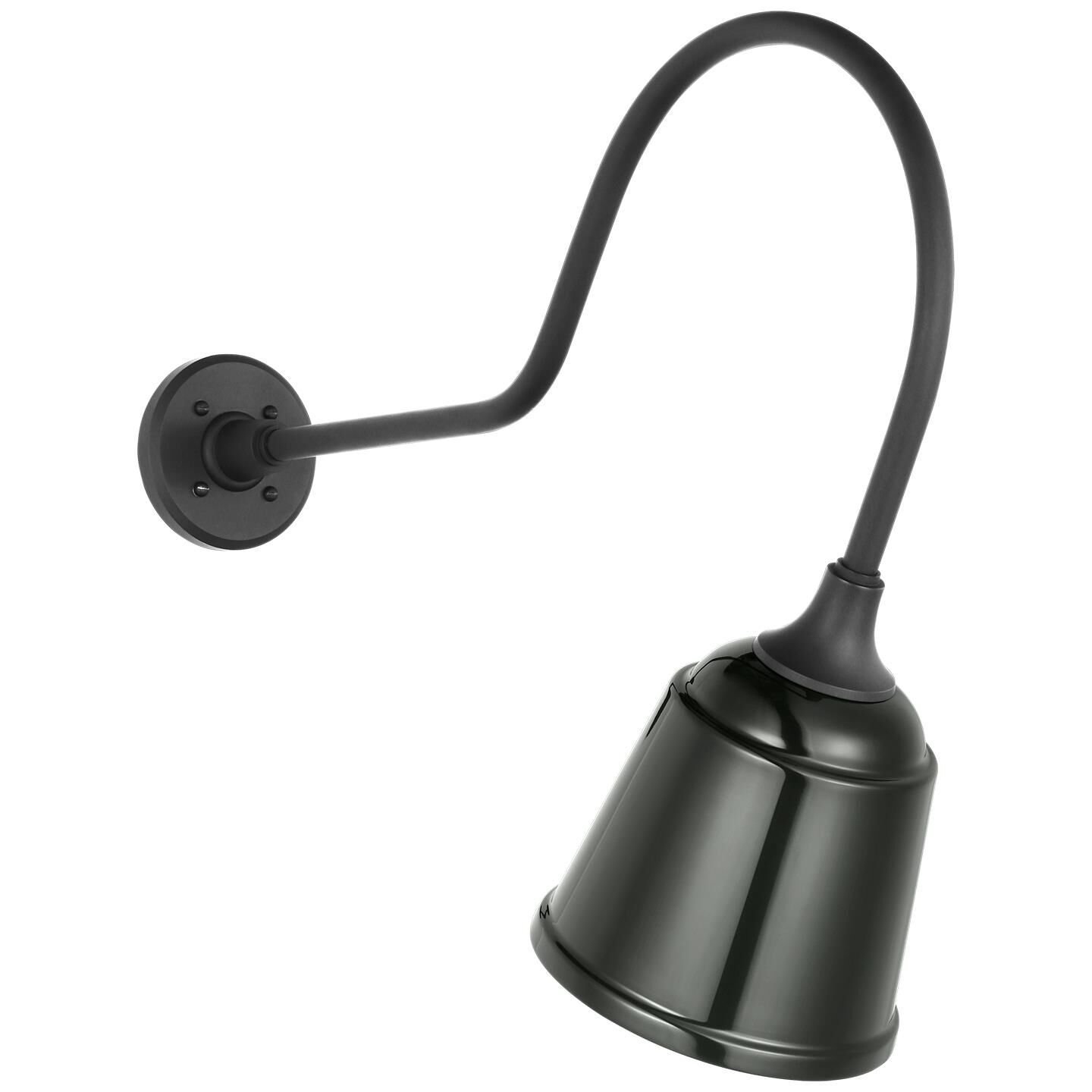 Shown in Matte Black finish and Green shade