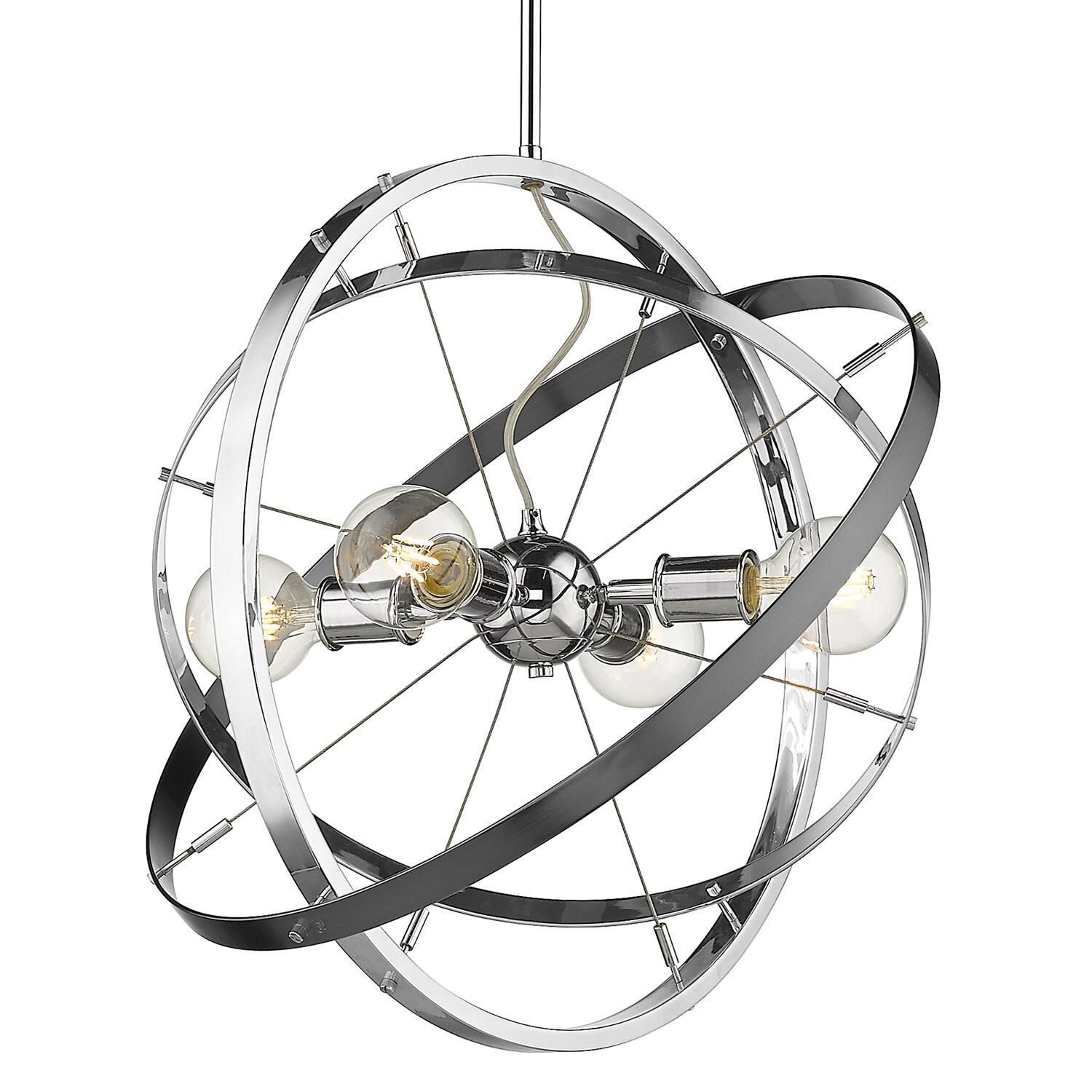 Atom 22 Inch 4 Light Mini Chandelier by Golden Lighting