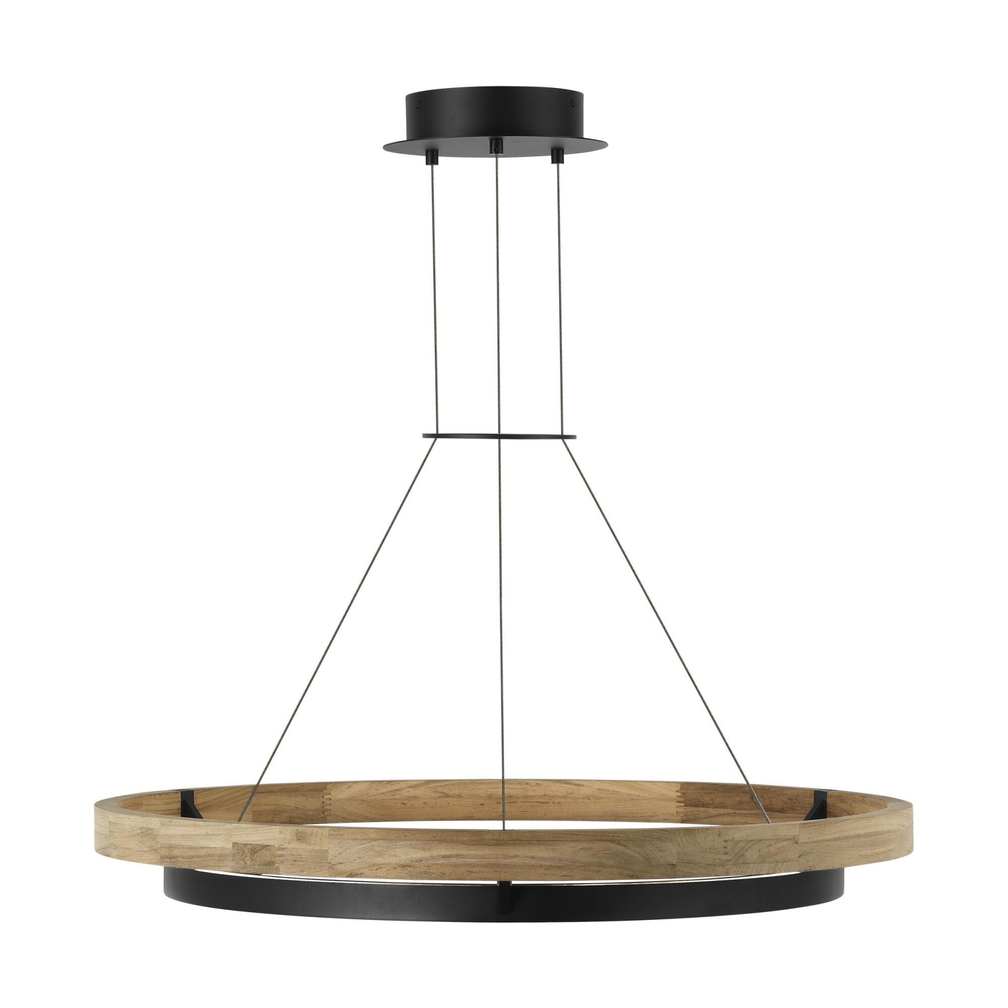 Shown in Textured Black And Teak Wood finish and Wood shade