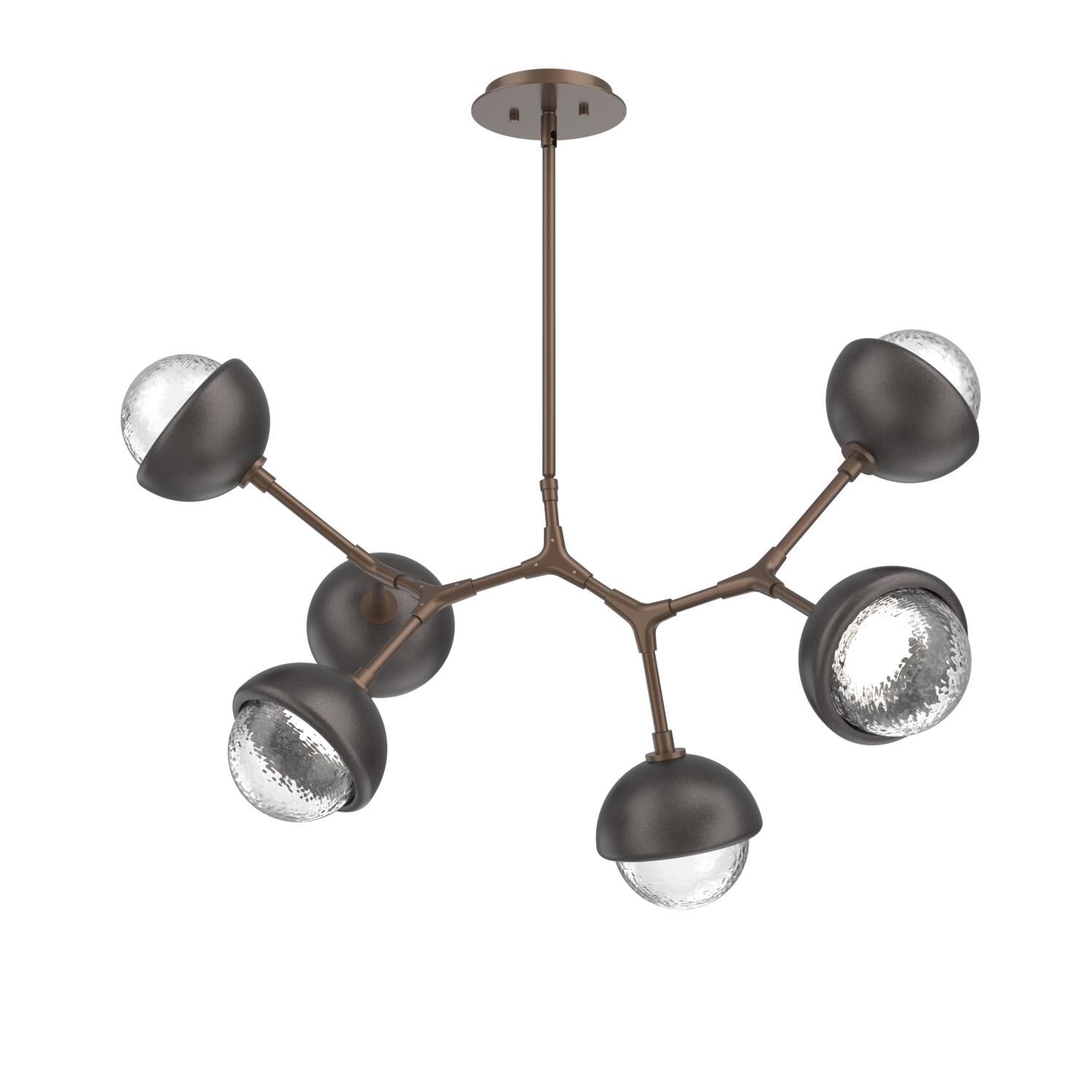Shown in Burnished Bronze finish and Clear glass and Graphite accent