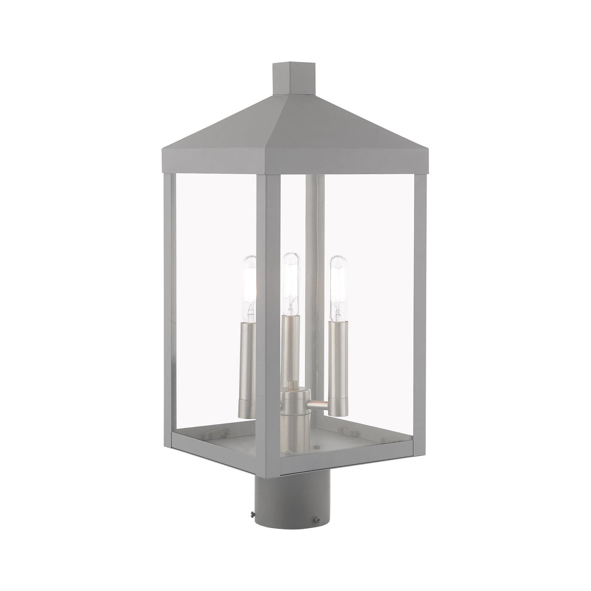 Nyack 19 Inch Tall 3 Light Outdoor Post Lamp by Livex Lighting