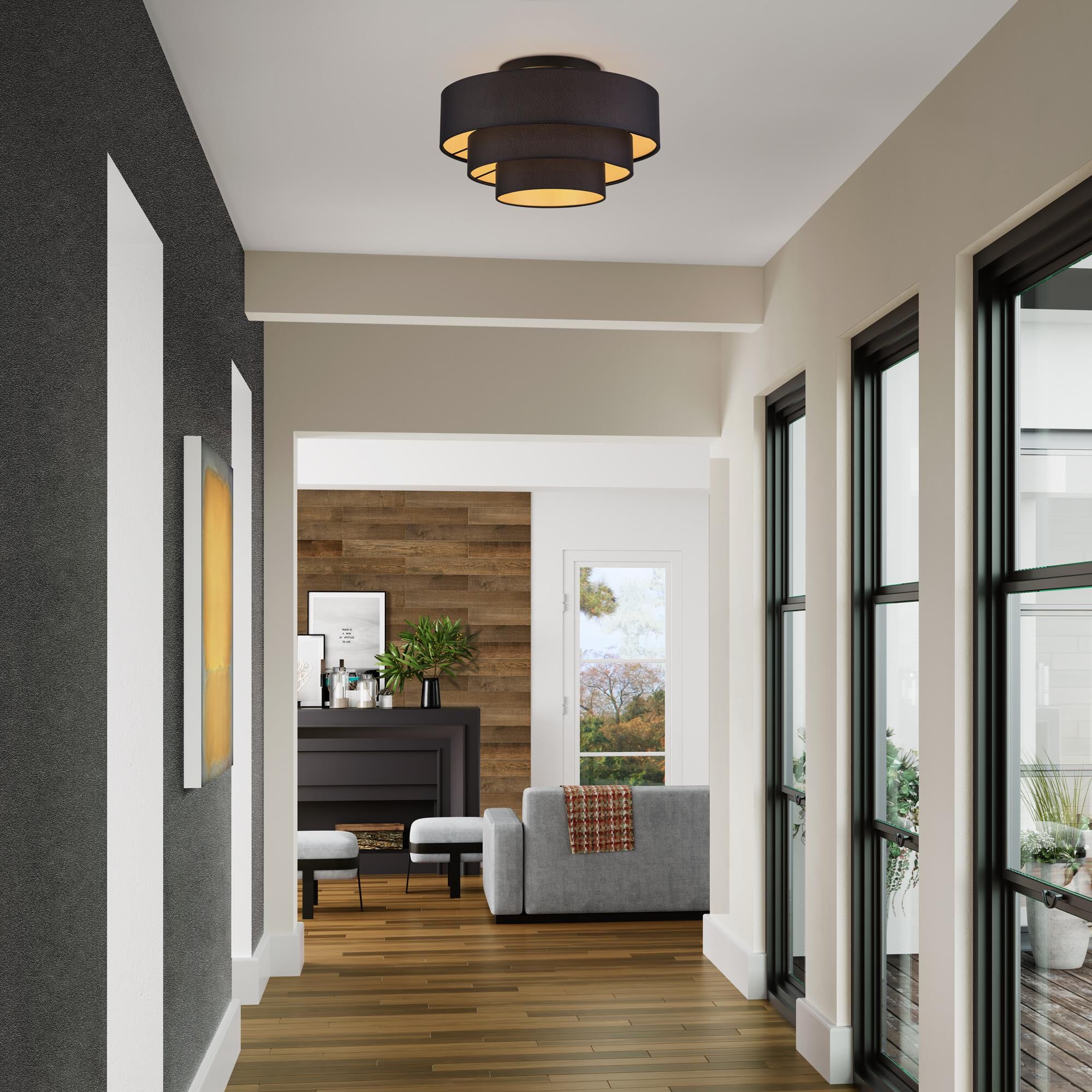 Sentosa 21 Inch Semi Flush Mount by Livex Lighting