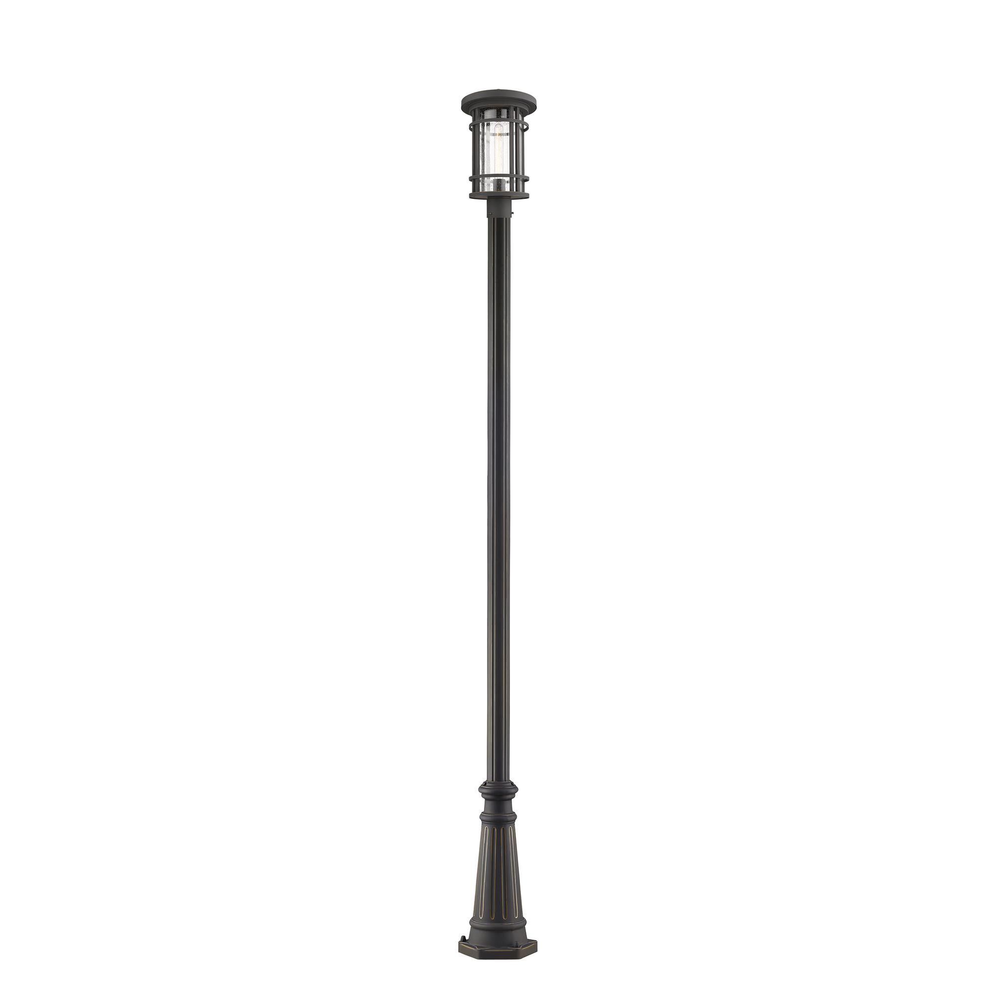Shown in Oil Rubbed Bronze finish and Glass shade