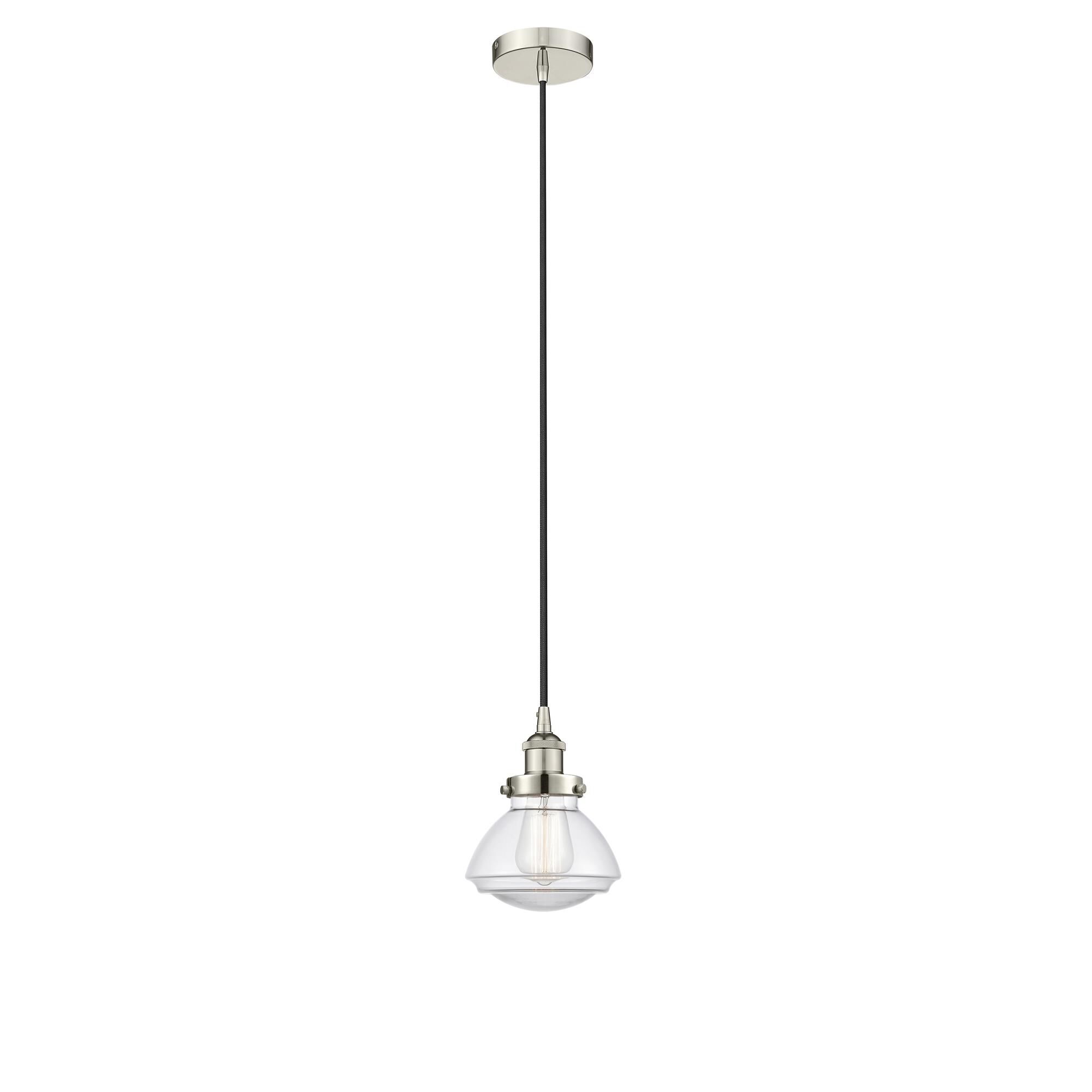 Shown in Polished Nickel finish and Clear glass