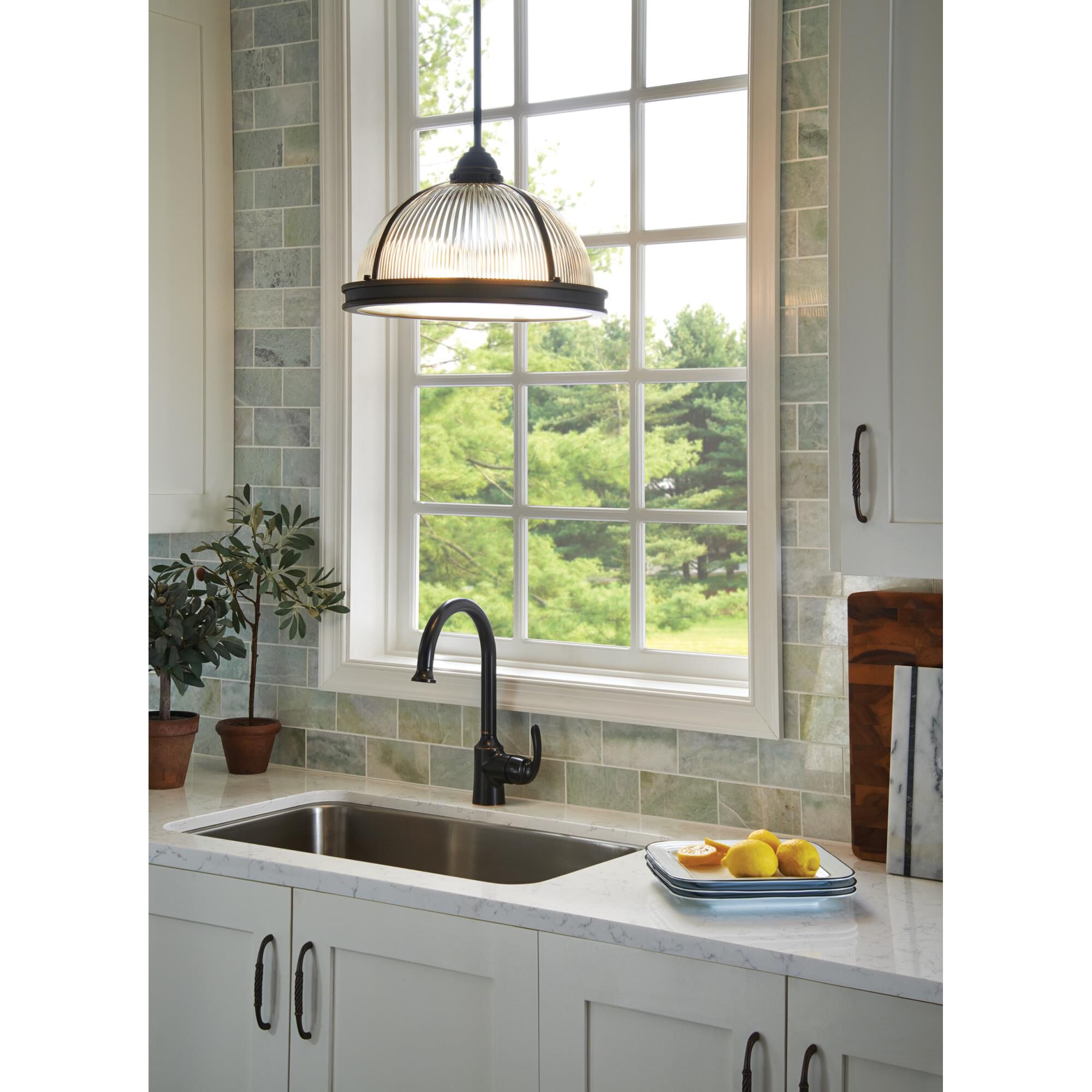 Pratt Street Prismatic Large Pendant by Generation Lighting