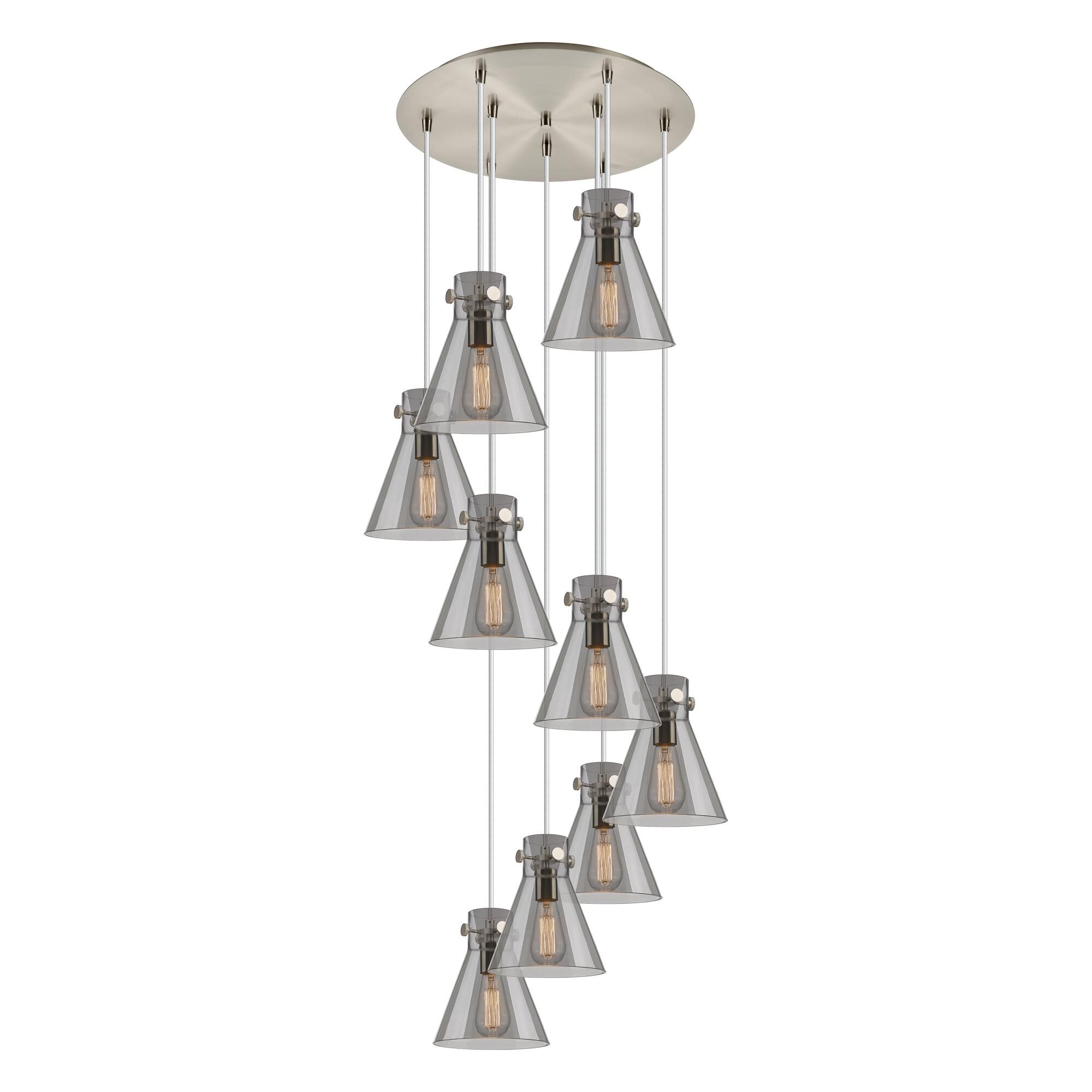 Bruno Marashlian Newton Cone 22 Inch 9 Light Multi Light Pendant by Innovations Lighting