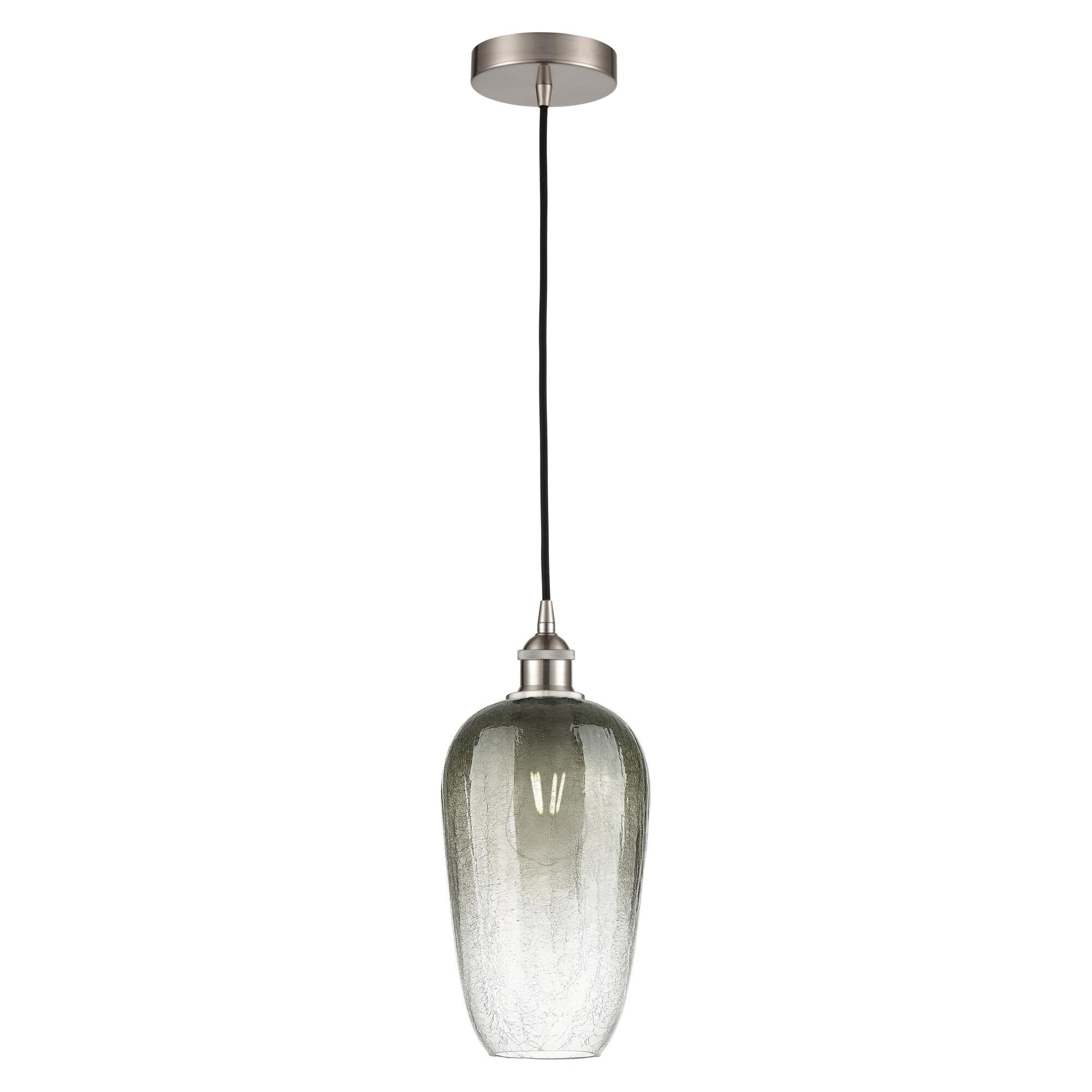 Shown in Brushed Satin Nickel finish and Slate glass