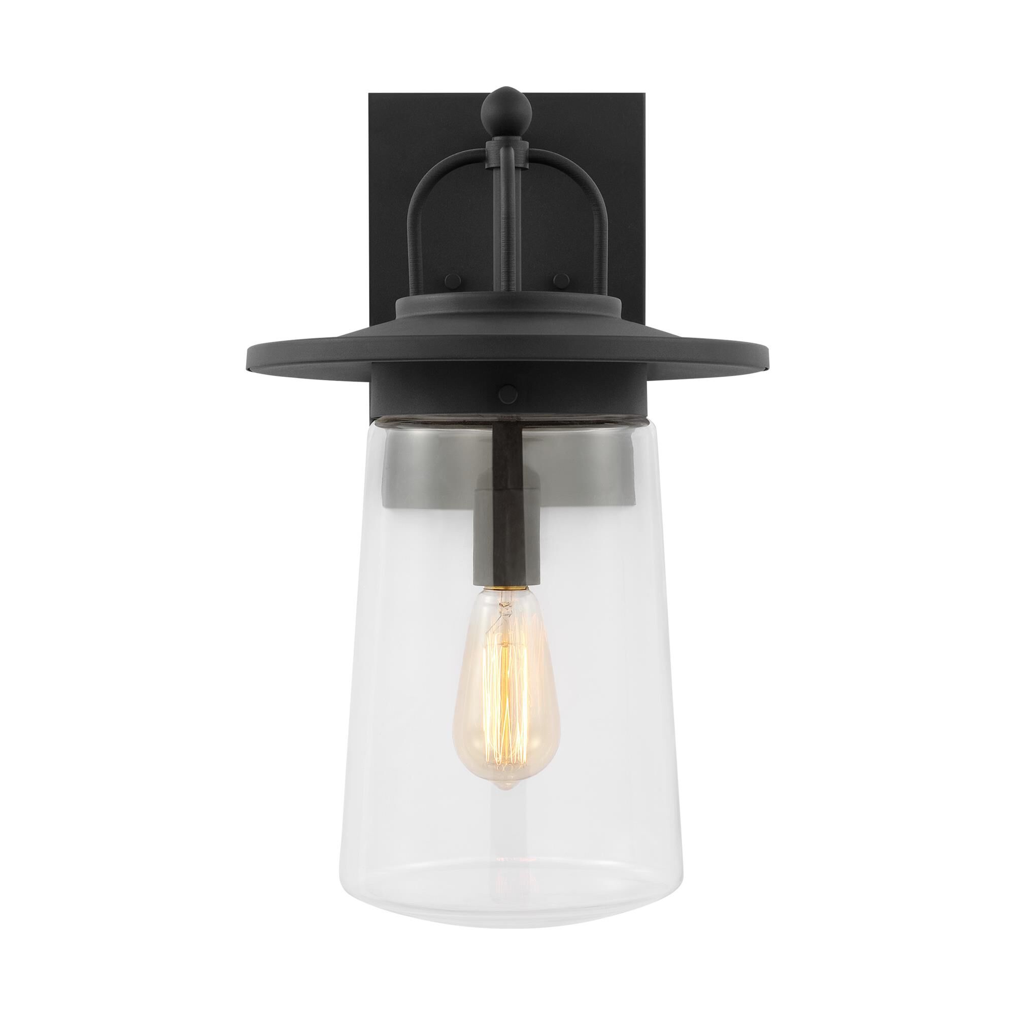 Shown in Black finish and Clear glass and Clear Glass shade