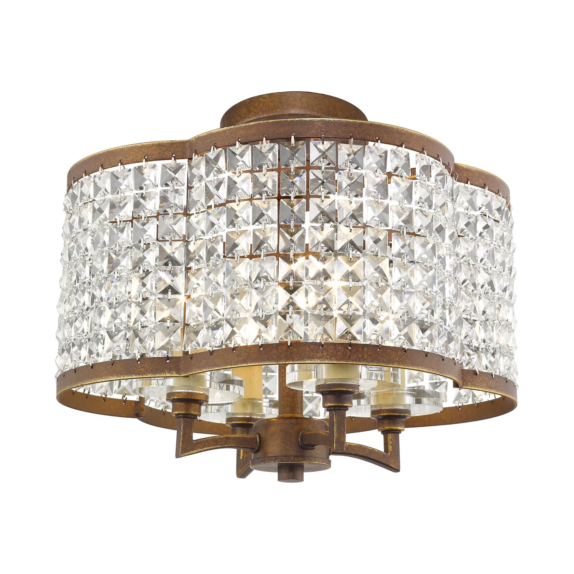 Grammercy 14 Inch 4 Light Mini Chandelier by Livex Lighting