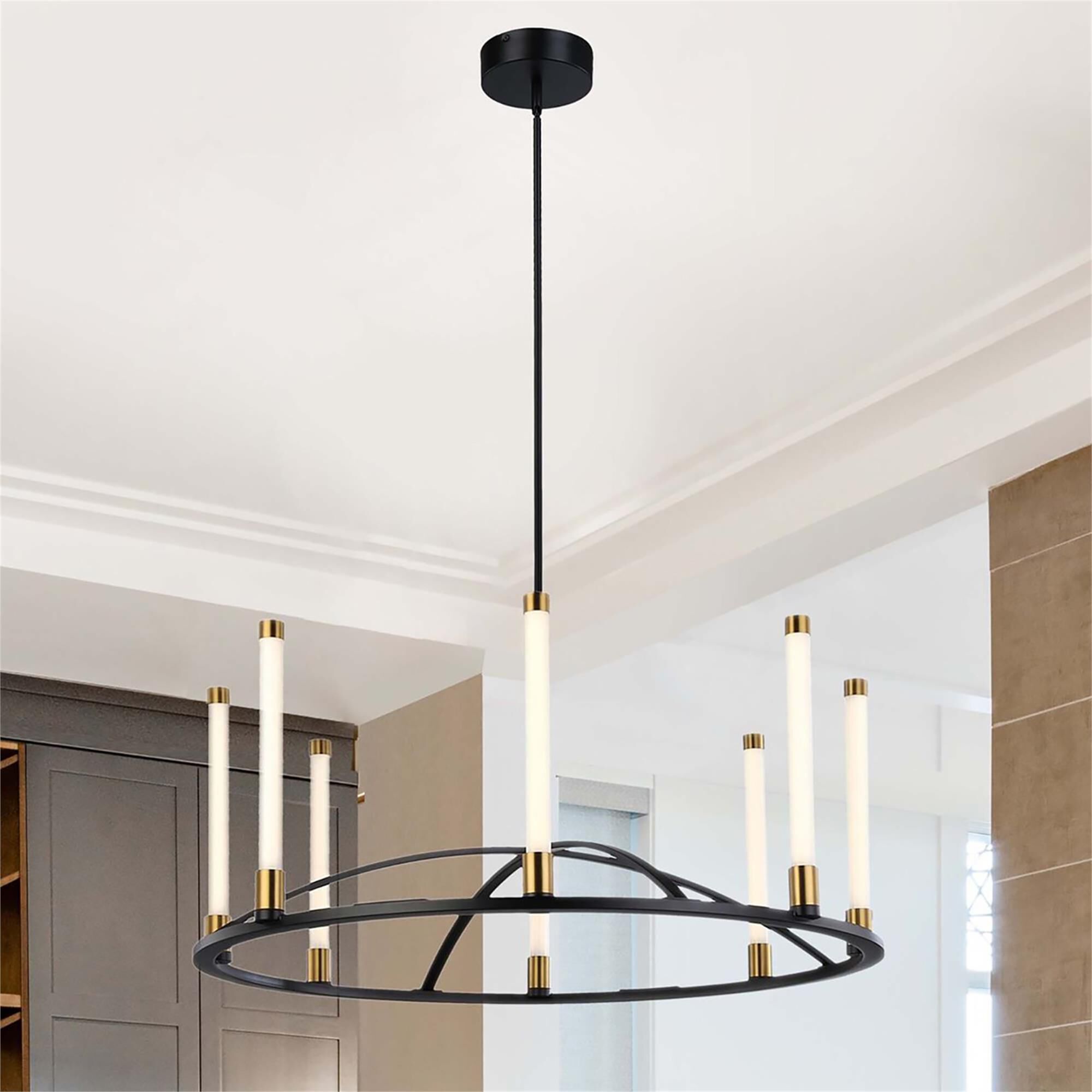 Steven Sabados S&C Infiniti 32 Inch 8 Light LED Chandelier by Artcraft